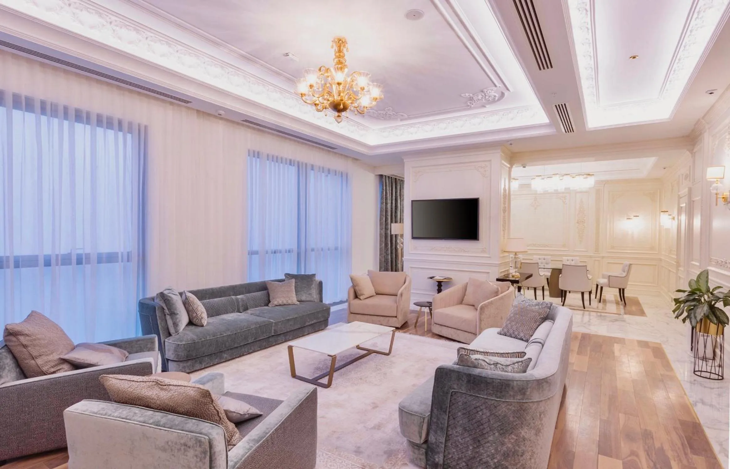 Communal lounge/ TV room in Hilton Samarkand Regency