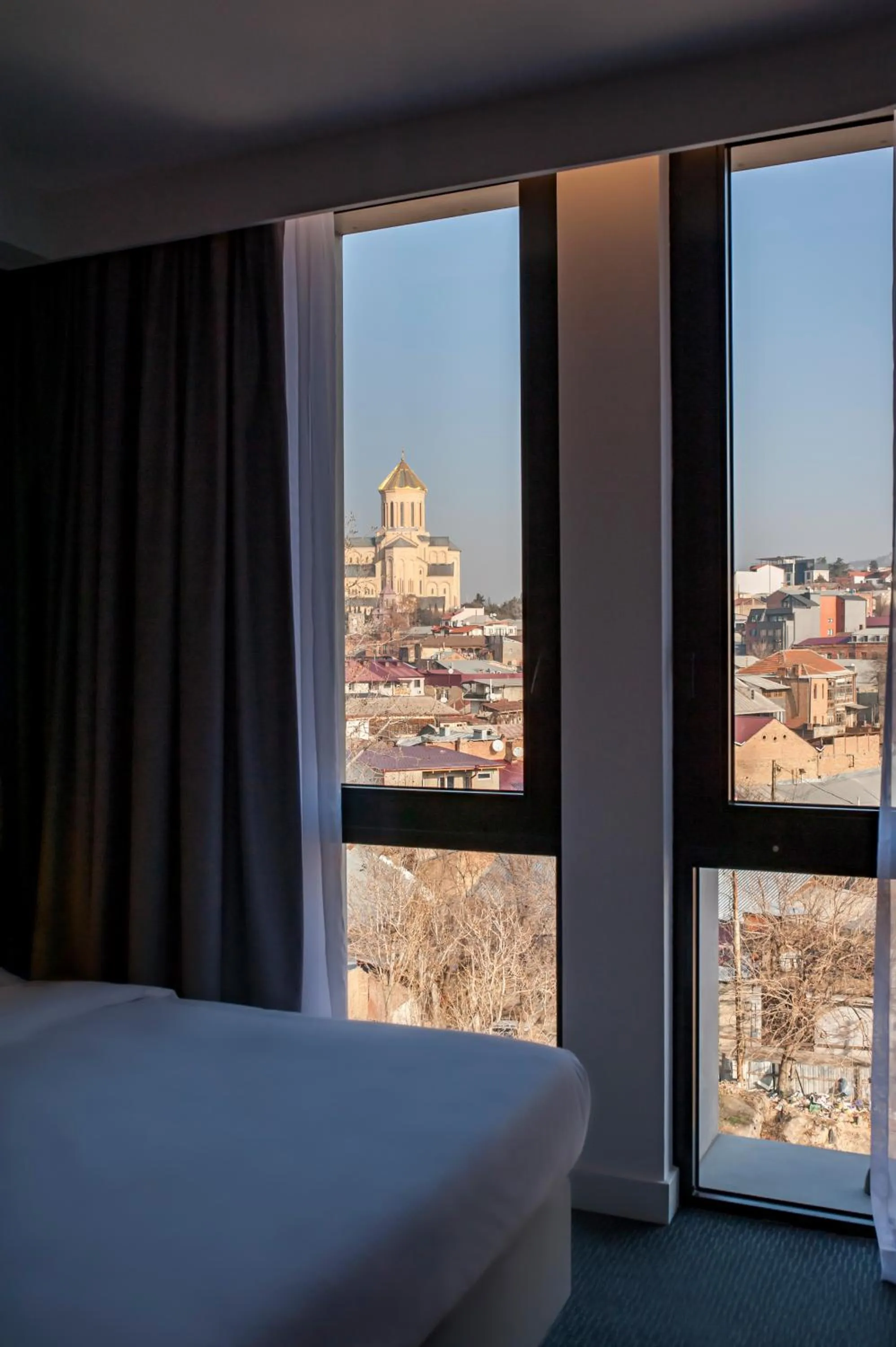 View (from property/room), Bed in Holiday Inn Express Tbilisi Avlabari by IHG