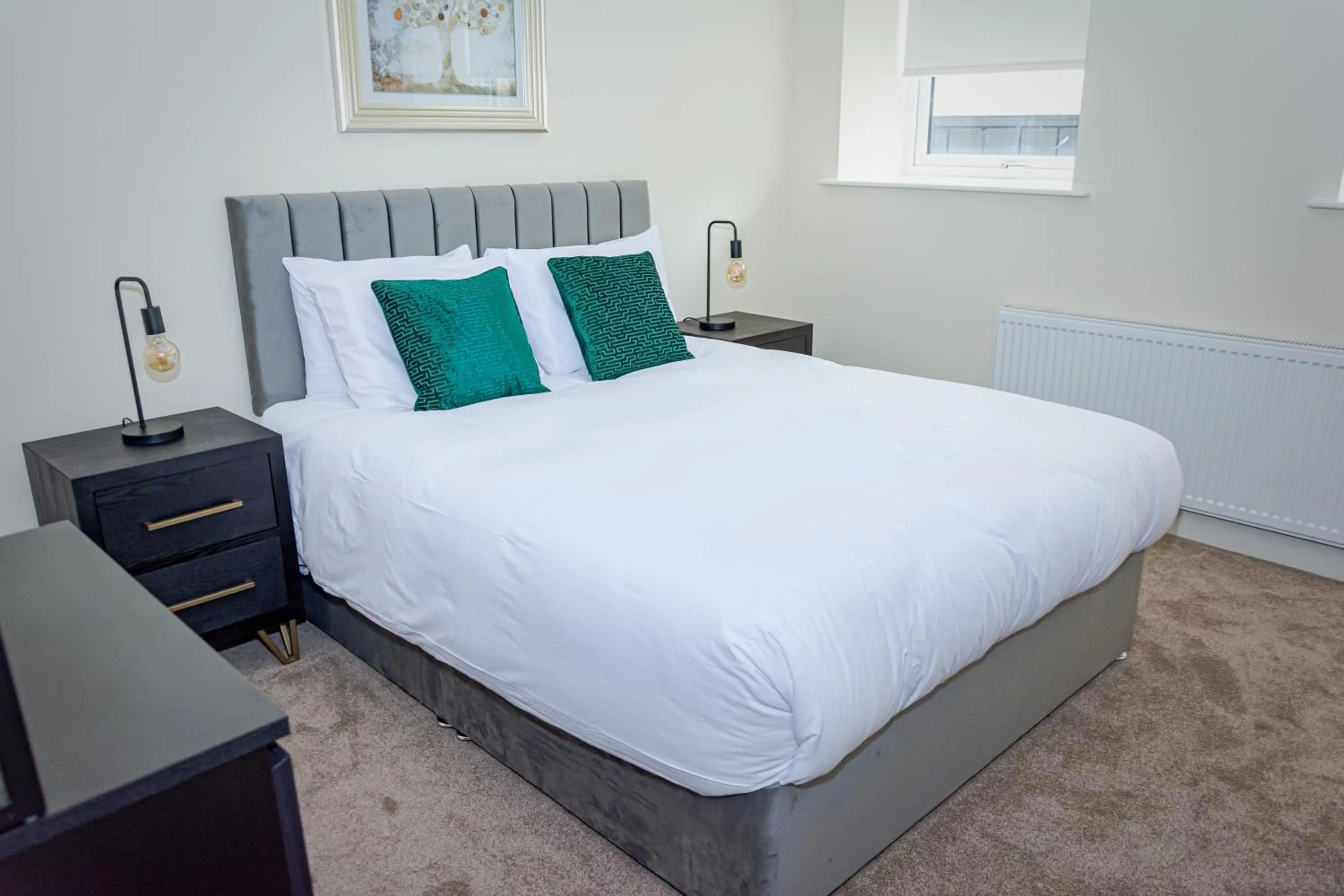 Bedroom, Bed in Mode Apartments Winter Gardens Blackpool