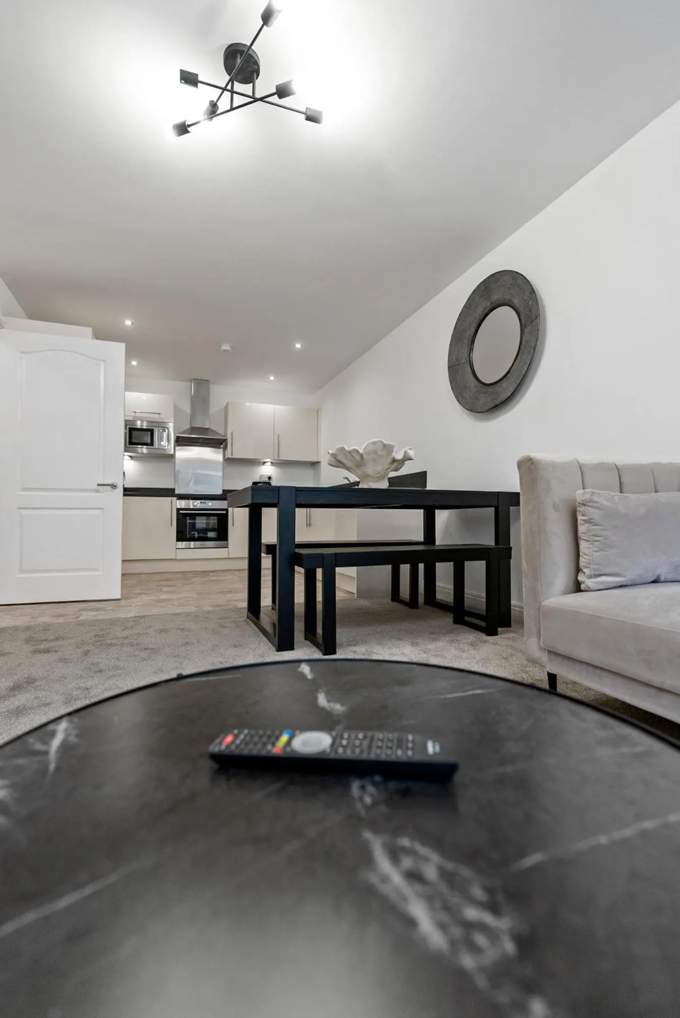 Kitchen or kitchenette in Mode Apartments Winter Gardens Blackpool