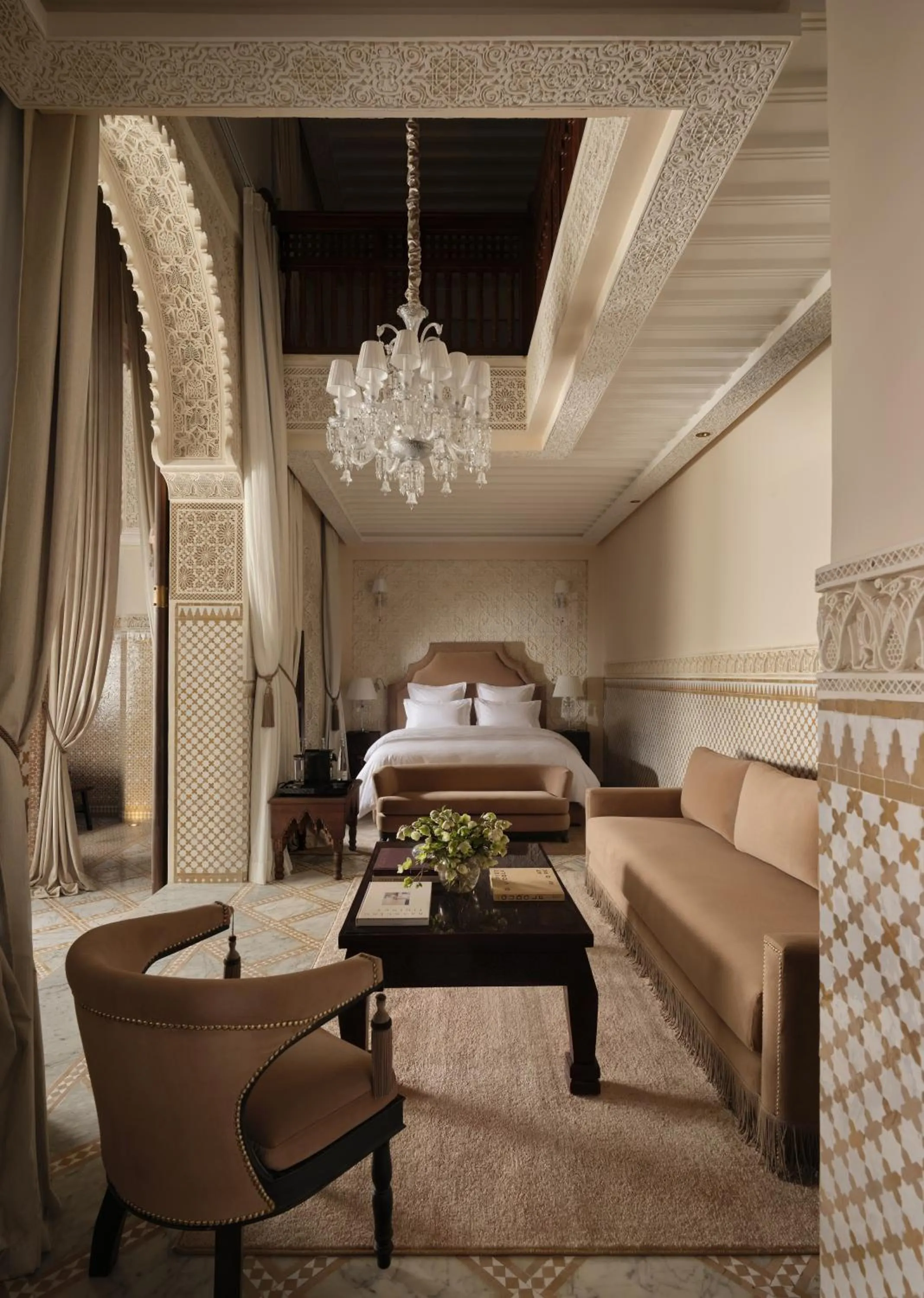 Bed in Palais De Fès Suites & Spa