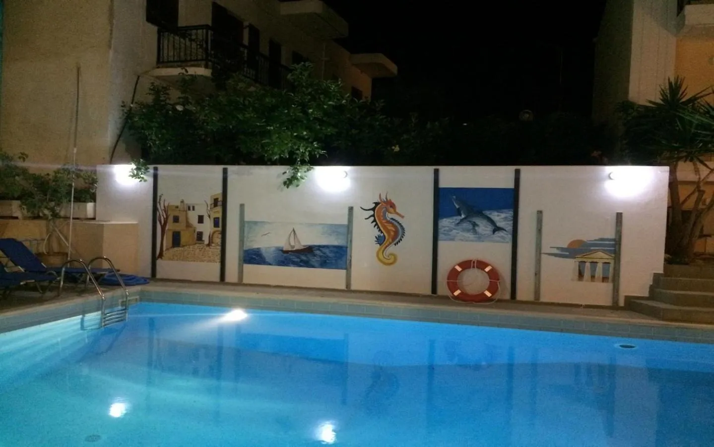 Swimming pool in Renia Hotel Agia Pelagia -Crete