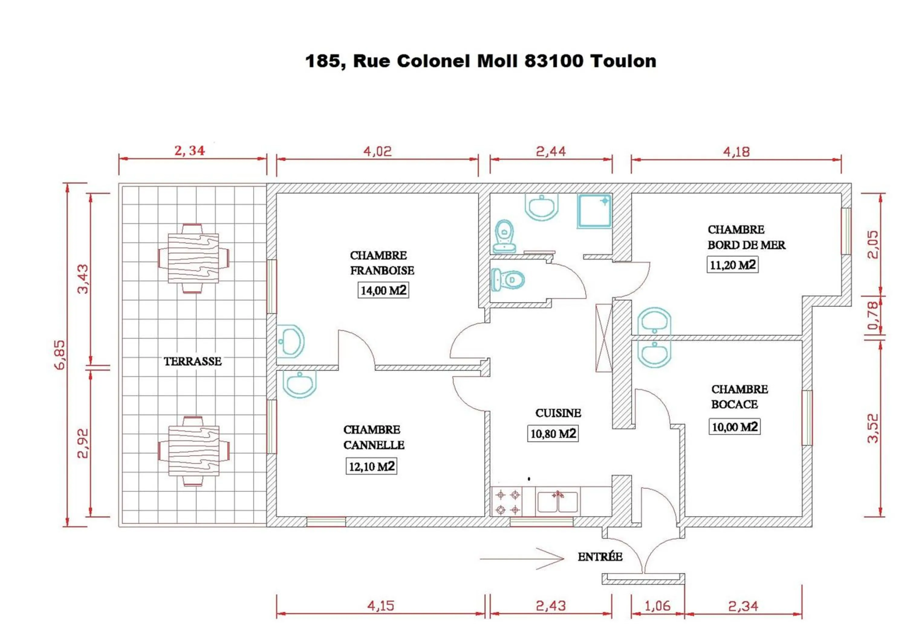 Floor plan in Villa le 180 cinq