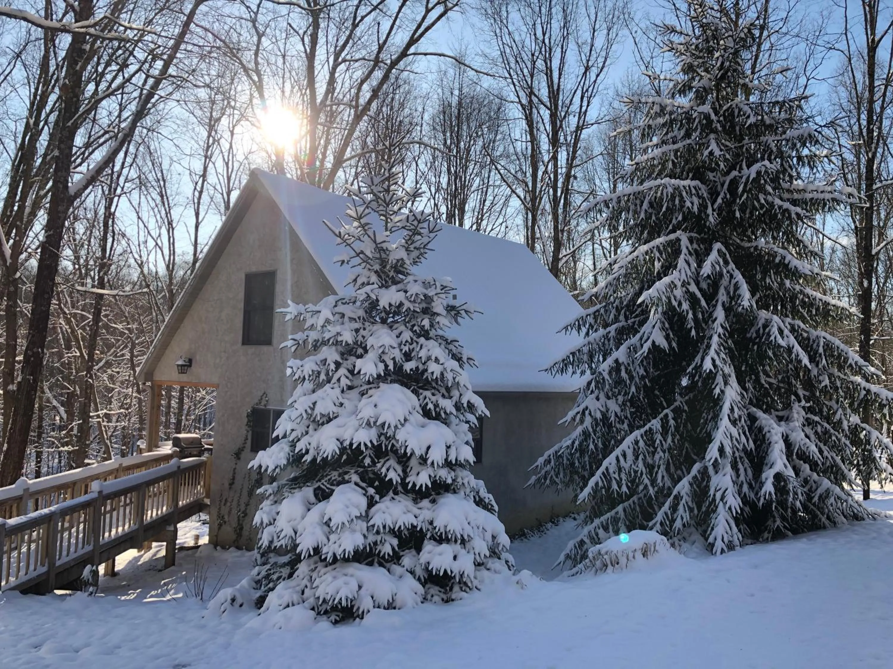 Winter in Cherry Ridge Retreat Luxury Cabins