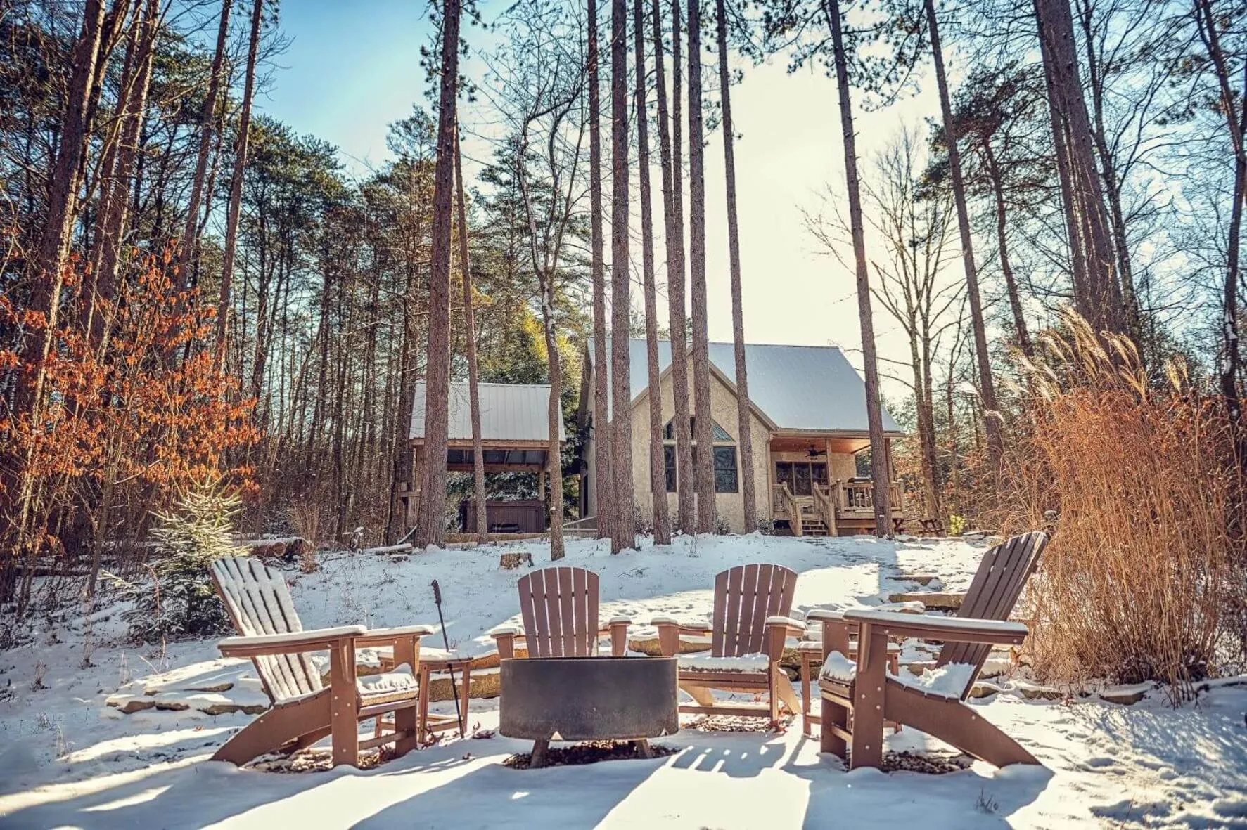 Winter in Cherry Ridge Retreat Luxury Cabins