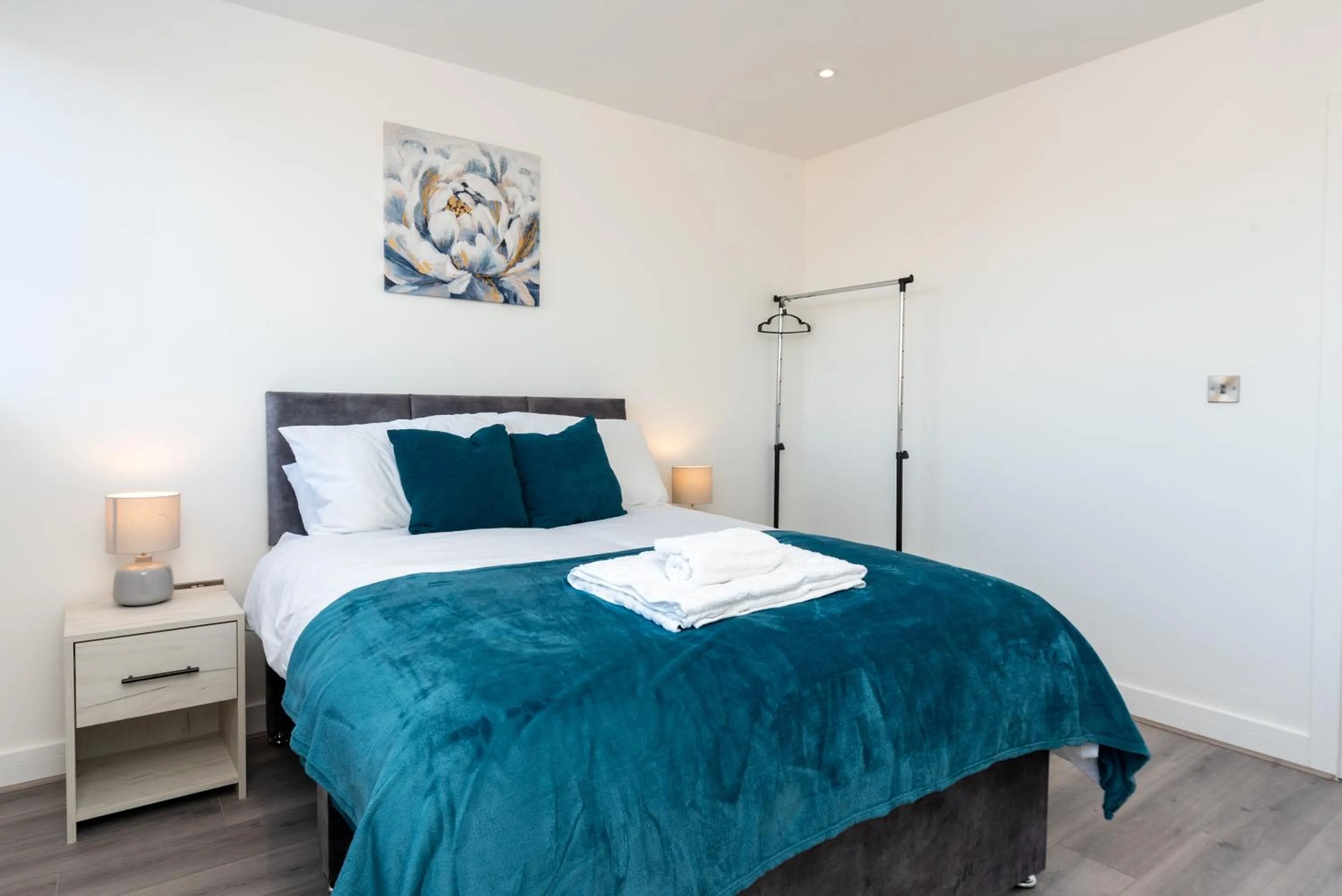Bedroom in Modern Apartments in Kings Lynn with Free Wi-Fi
