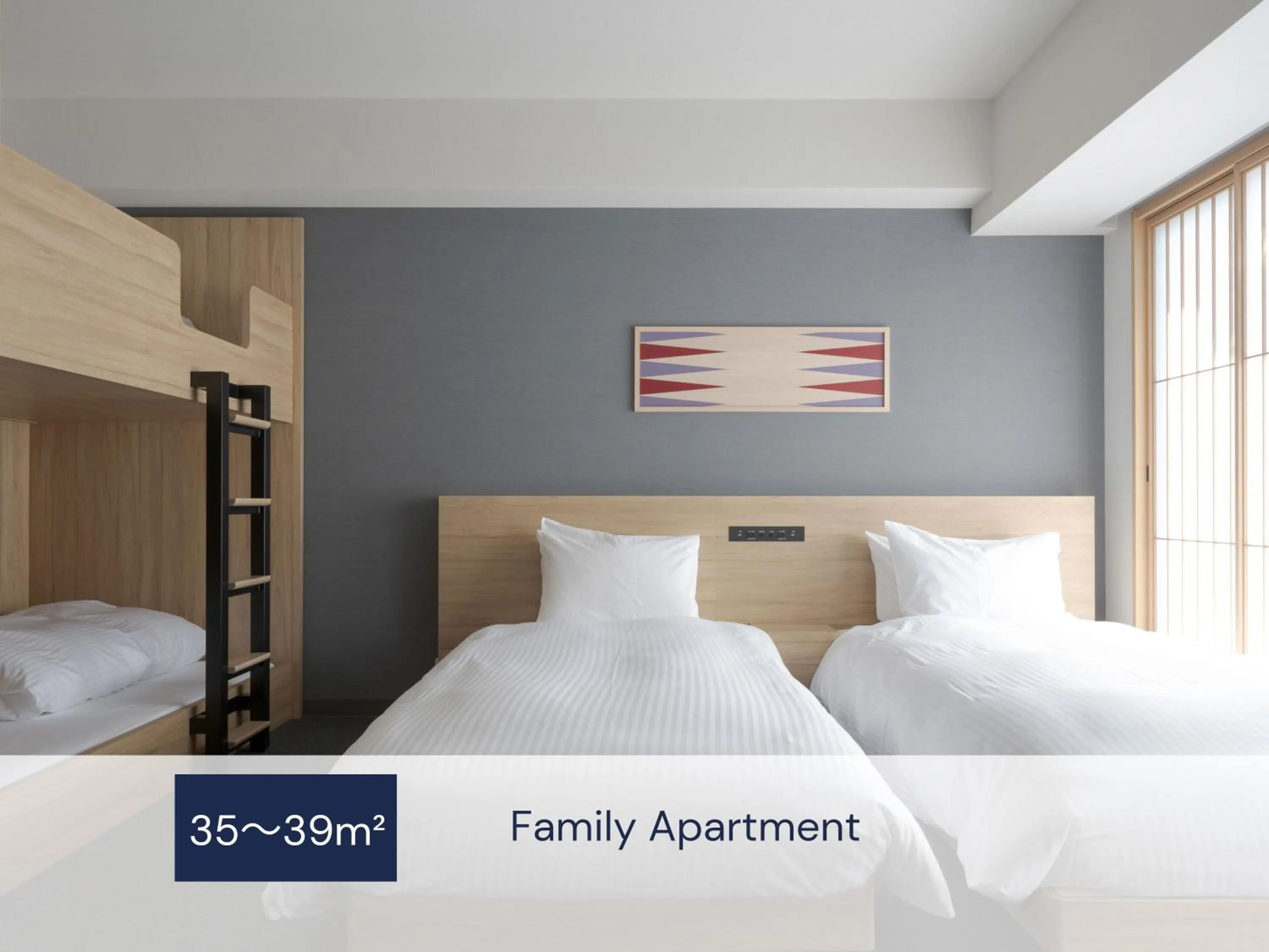 Photo of the whole room, Bed in MIMARU Osaka Namba Station