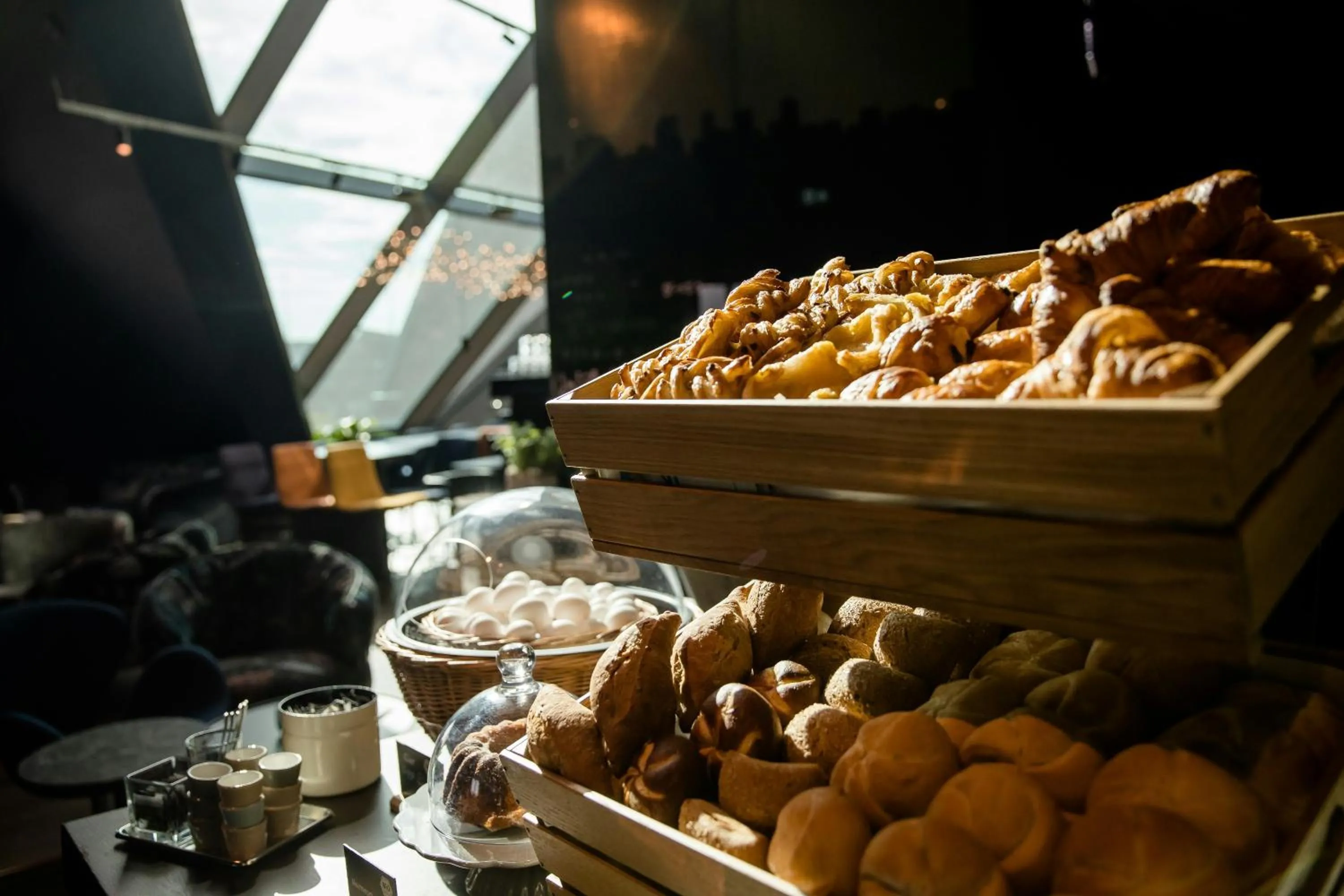 Buffet breakfast in Motel One Ulm