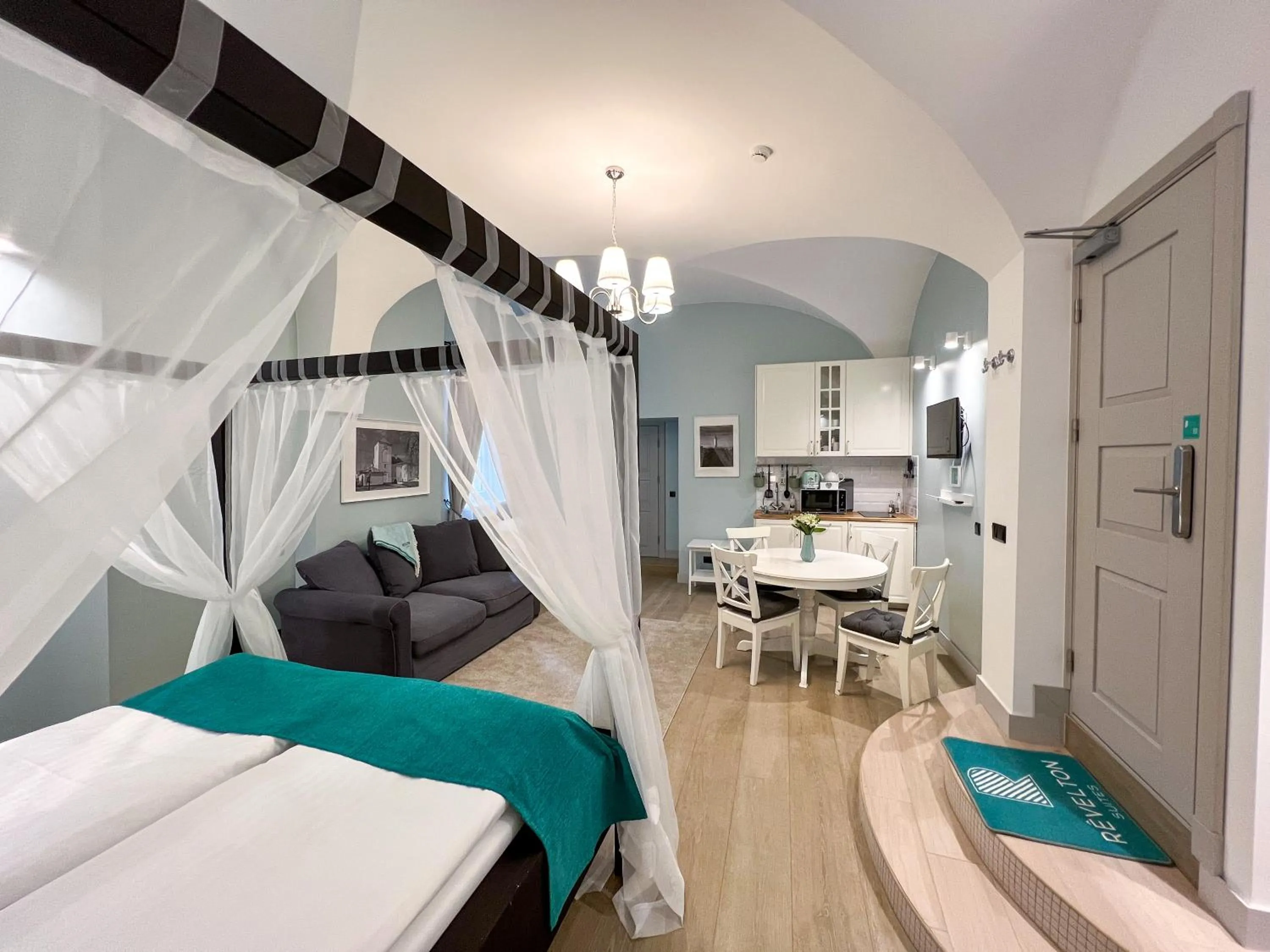 Bed in Revelton Suites Riga