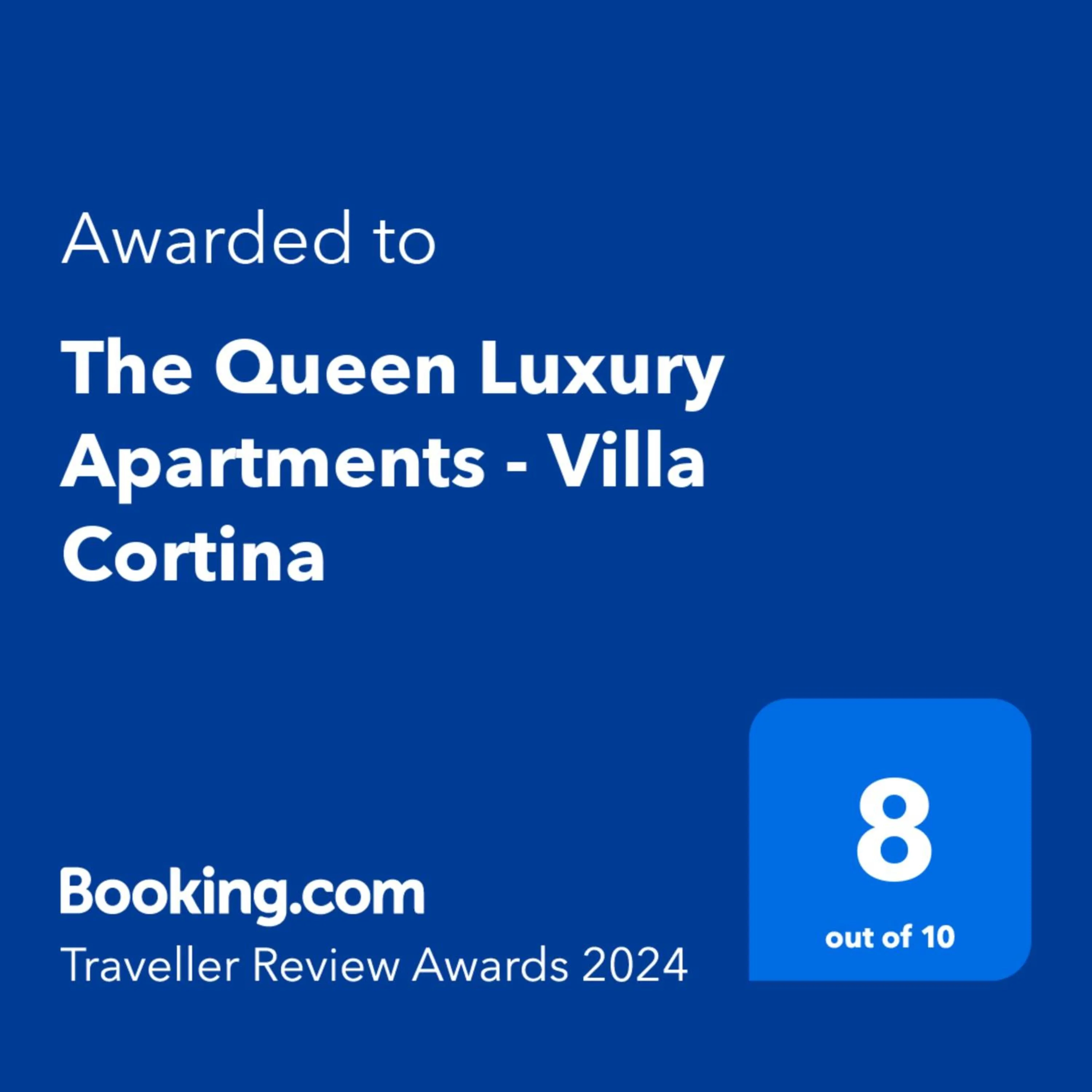Certificate/Award in The Queen Luxury Apartments - Villa Cortina
