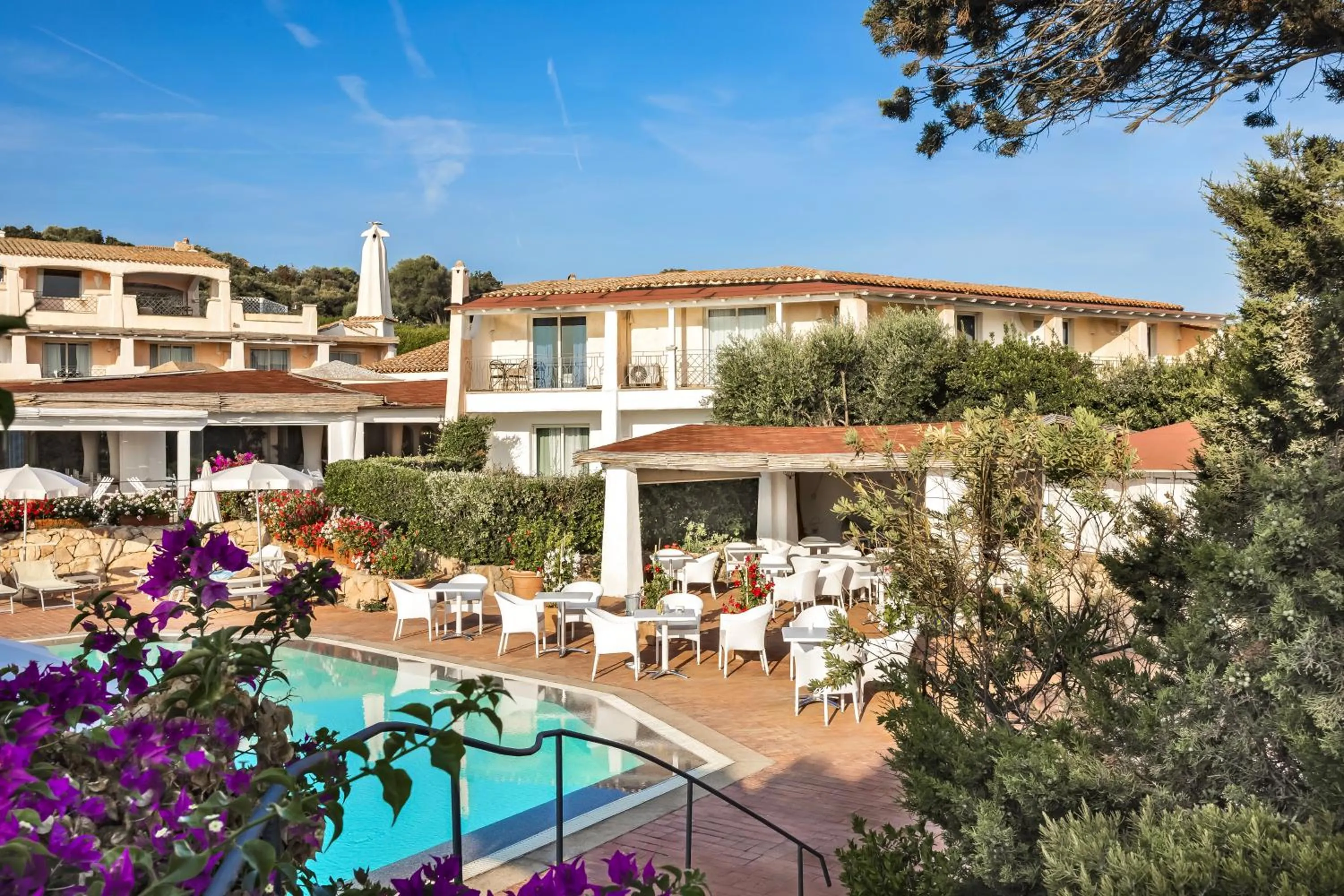 Pool view in Grand Hotel In Porto Cervo