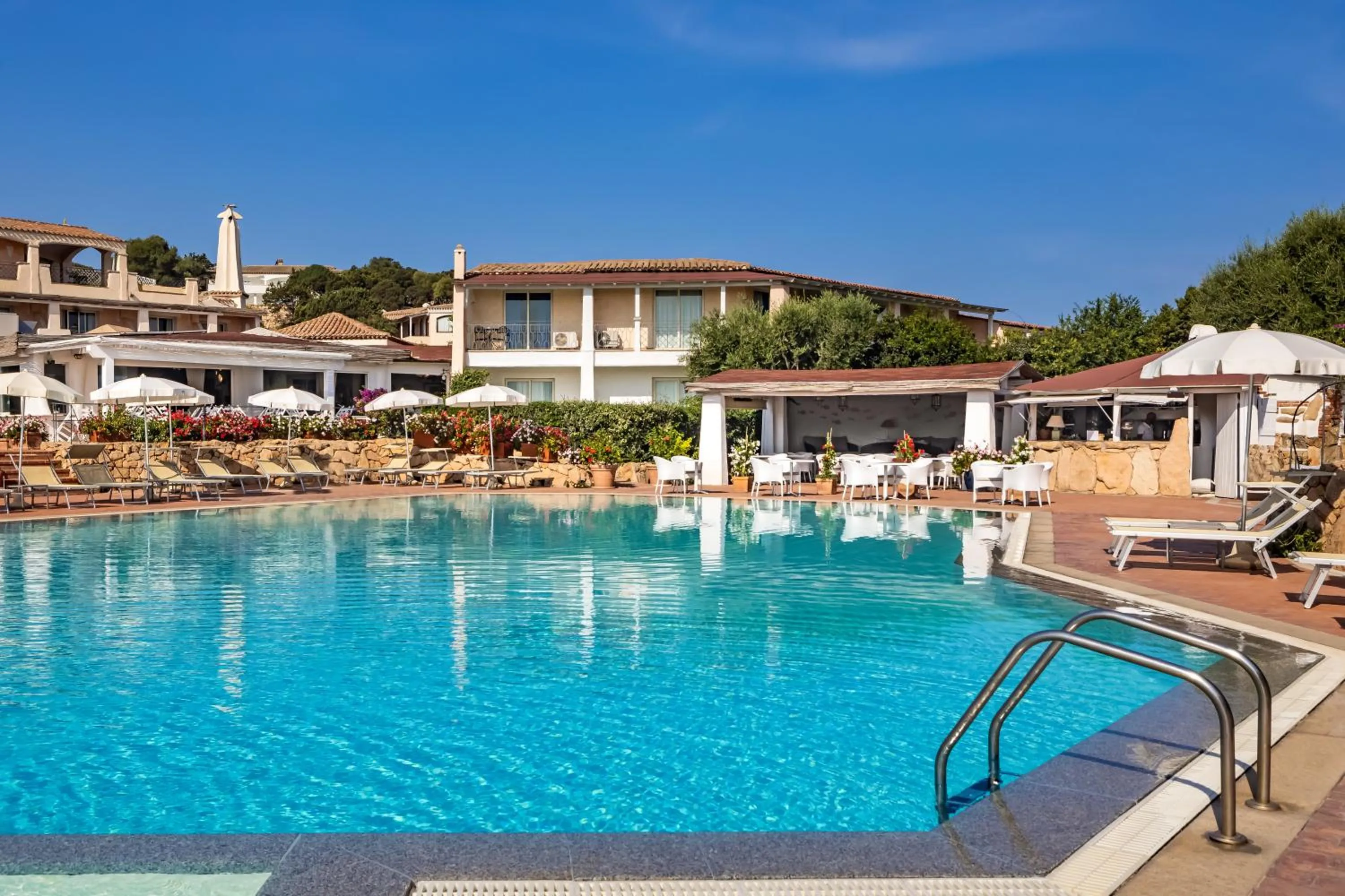 Pool view in Grand Hotel In Porto Cervo
