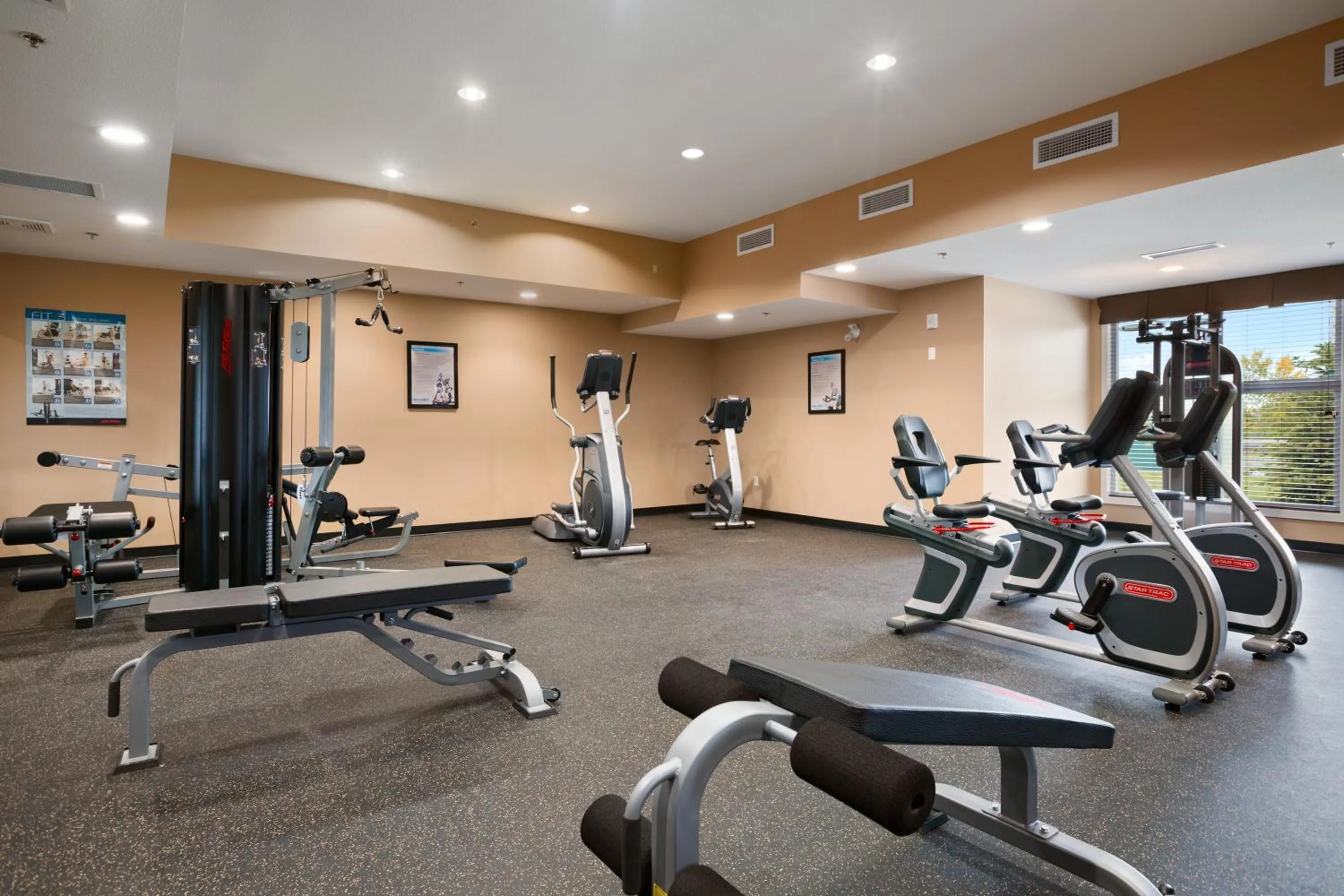 Fitness centre/facilities in Microtel Inn & Suites by Wyndham Blackfalds