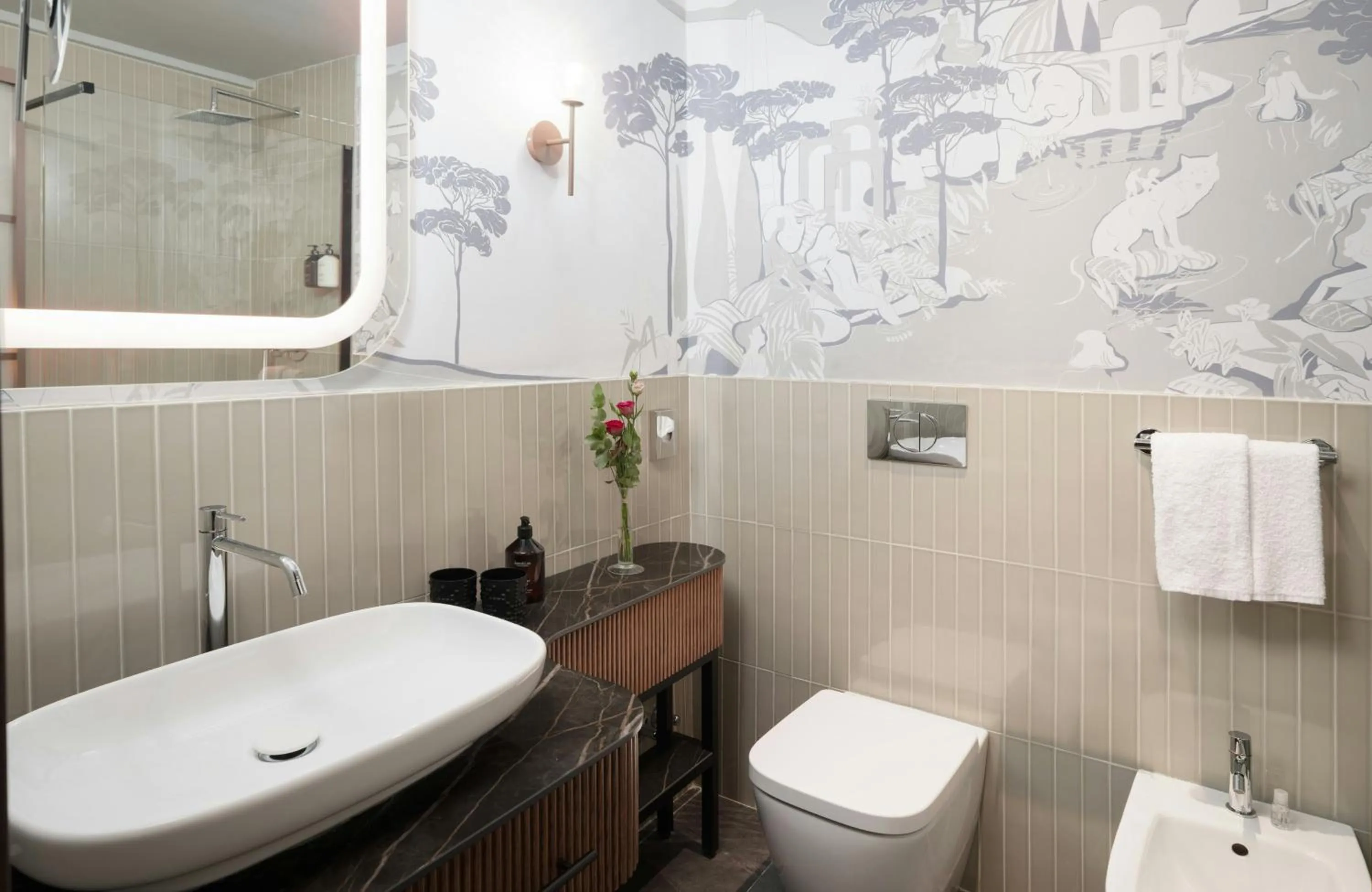 Bathroom in NYX Hotel Rome by Leonardo Hotels