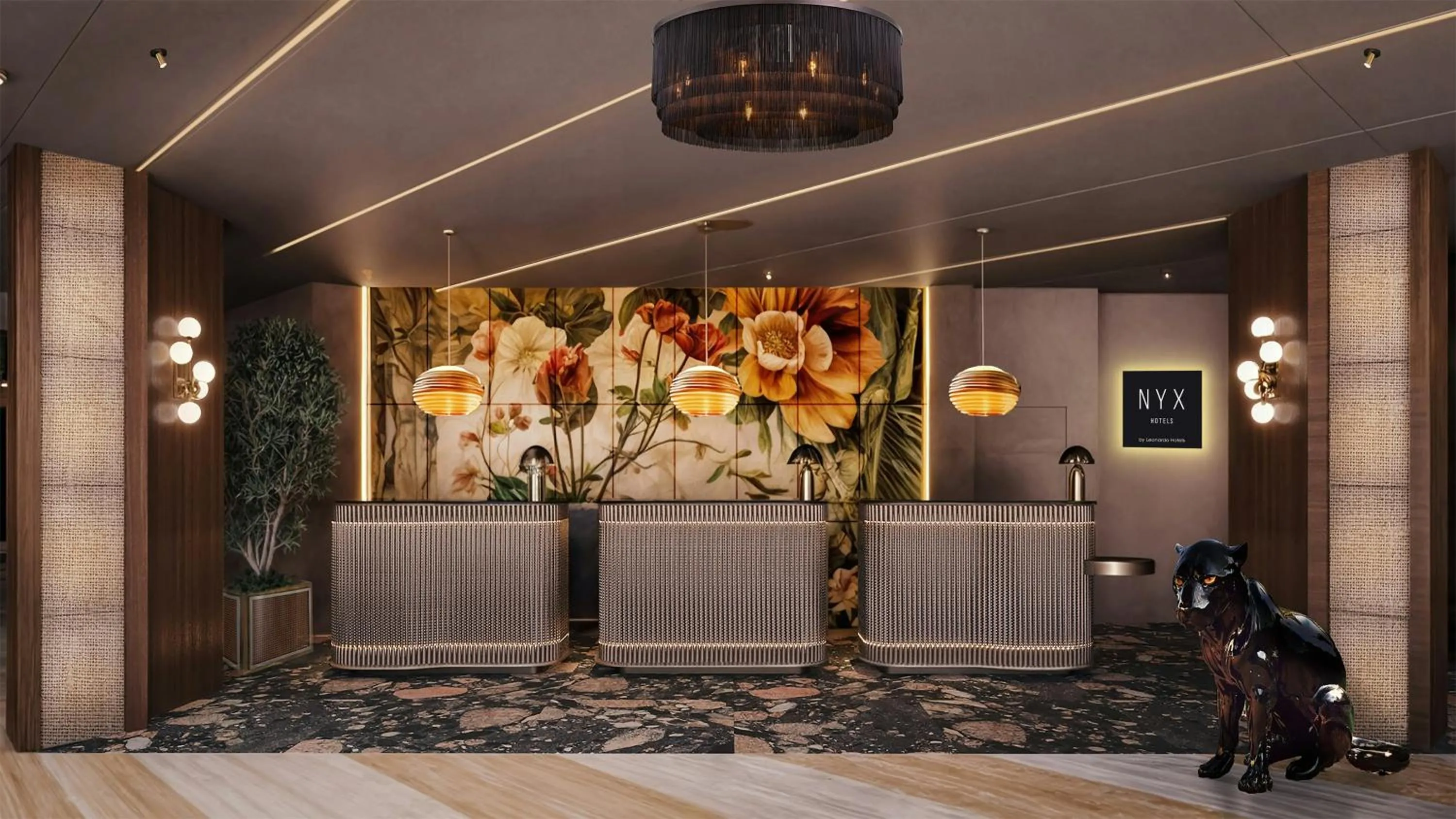Lobby or reception in NYX Hotel Rome by Leonardo Hotels