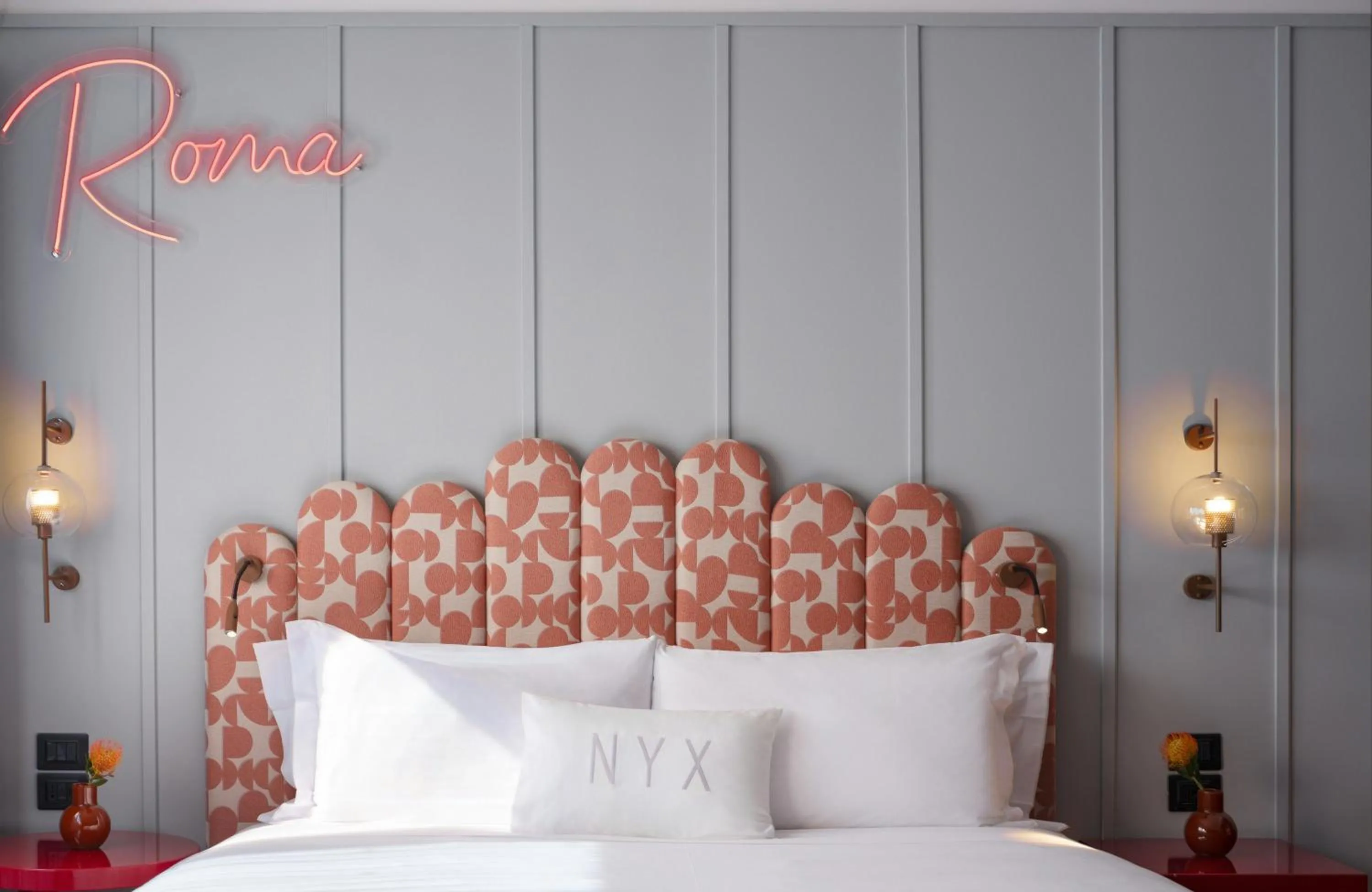 Photo of the whole room, Bed in NYX Hotel Rome by Leonardo Hotels