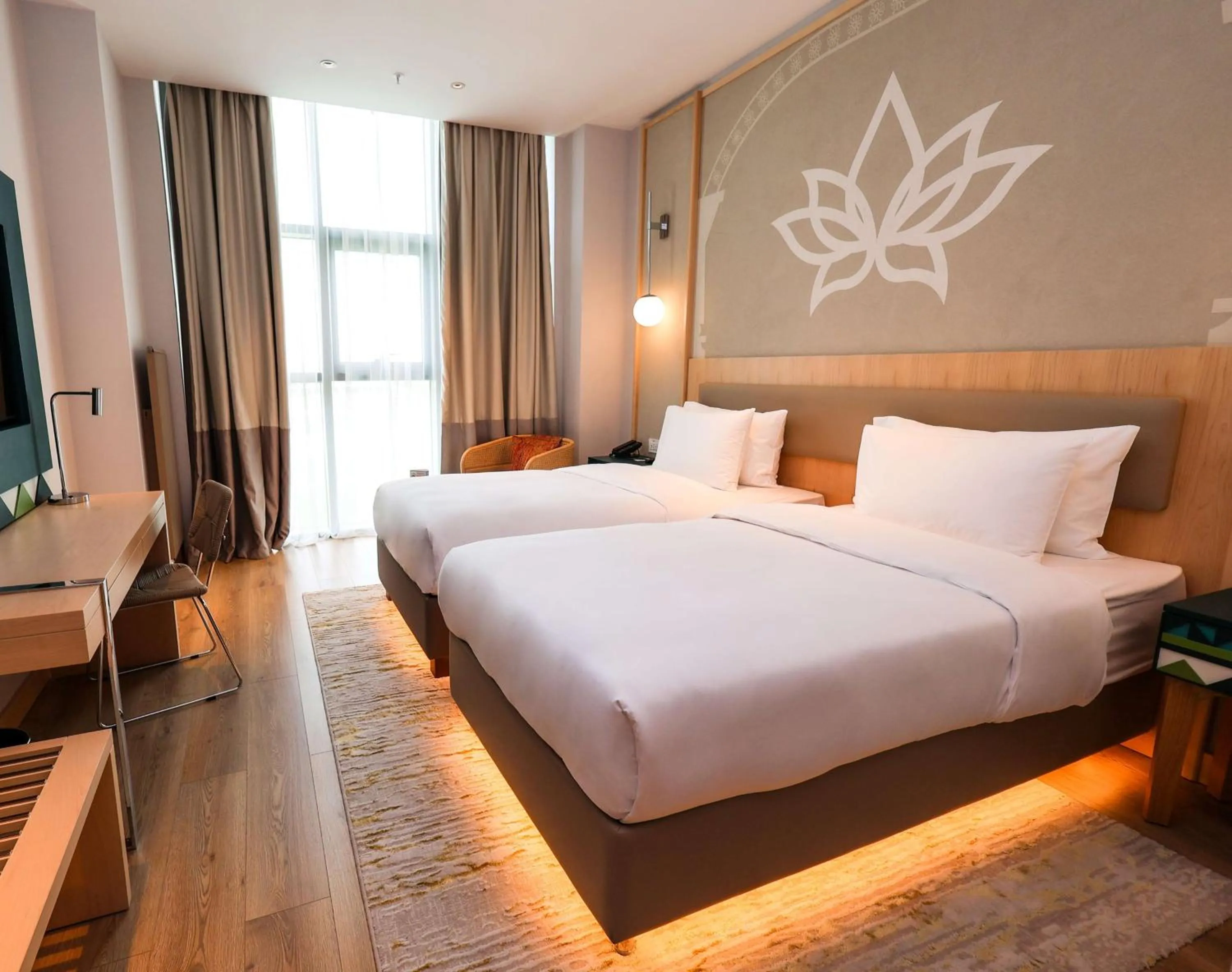 Bed in Hilton Garden Inn Samarkand Sogd