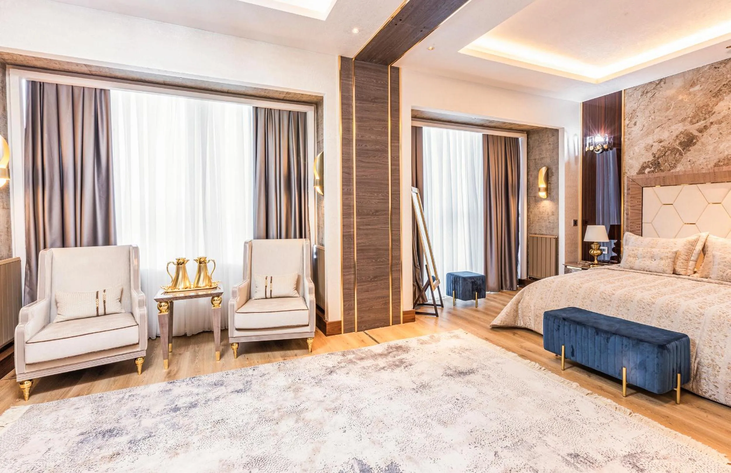 Seating area, Bed in Wellness Park Hotel Turon