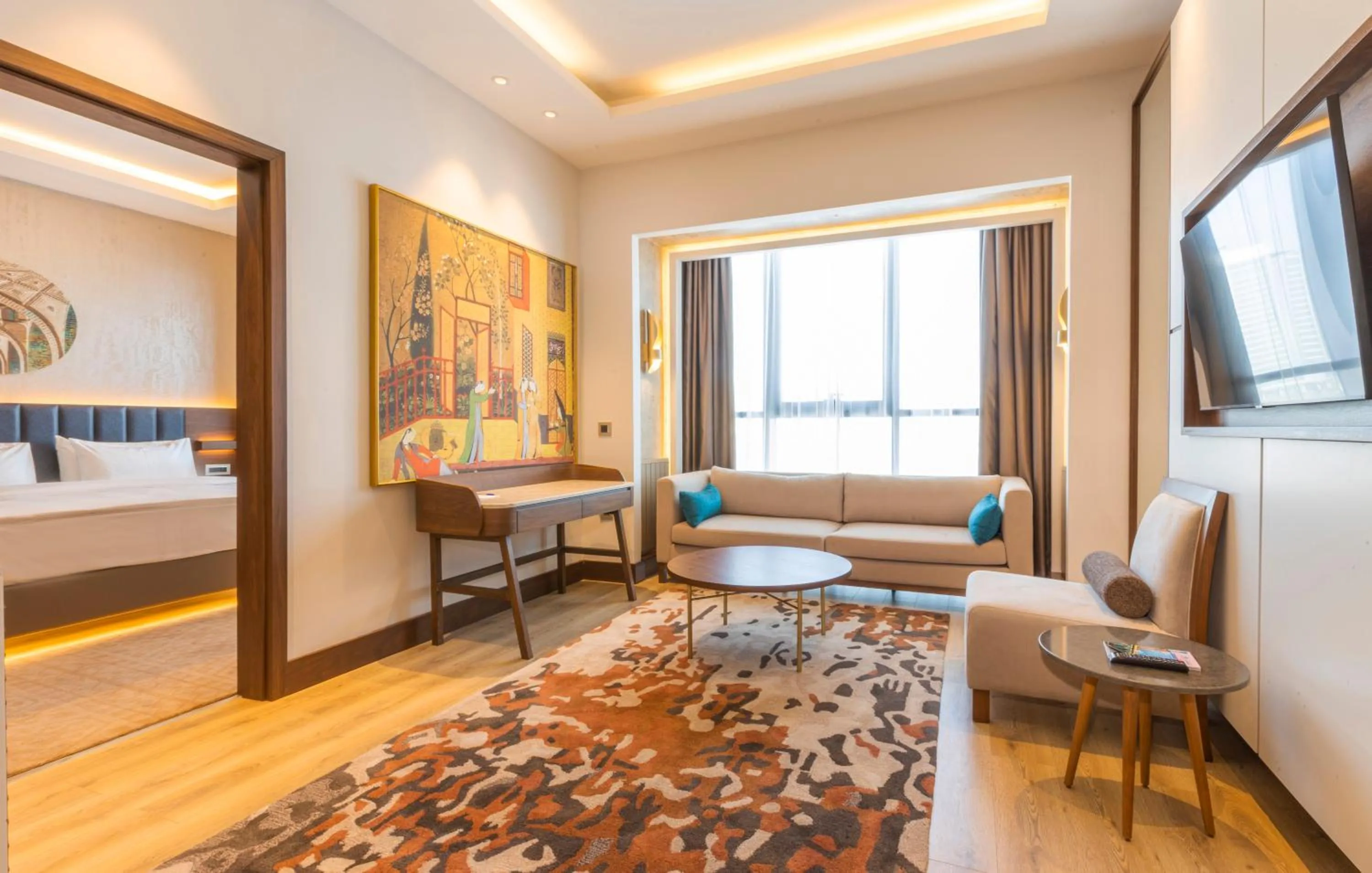 Living room, Bed in Wellness Park Hotel Turon