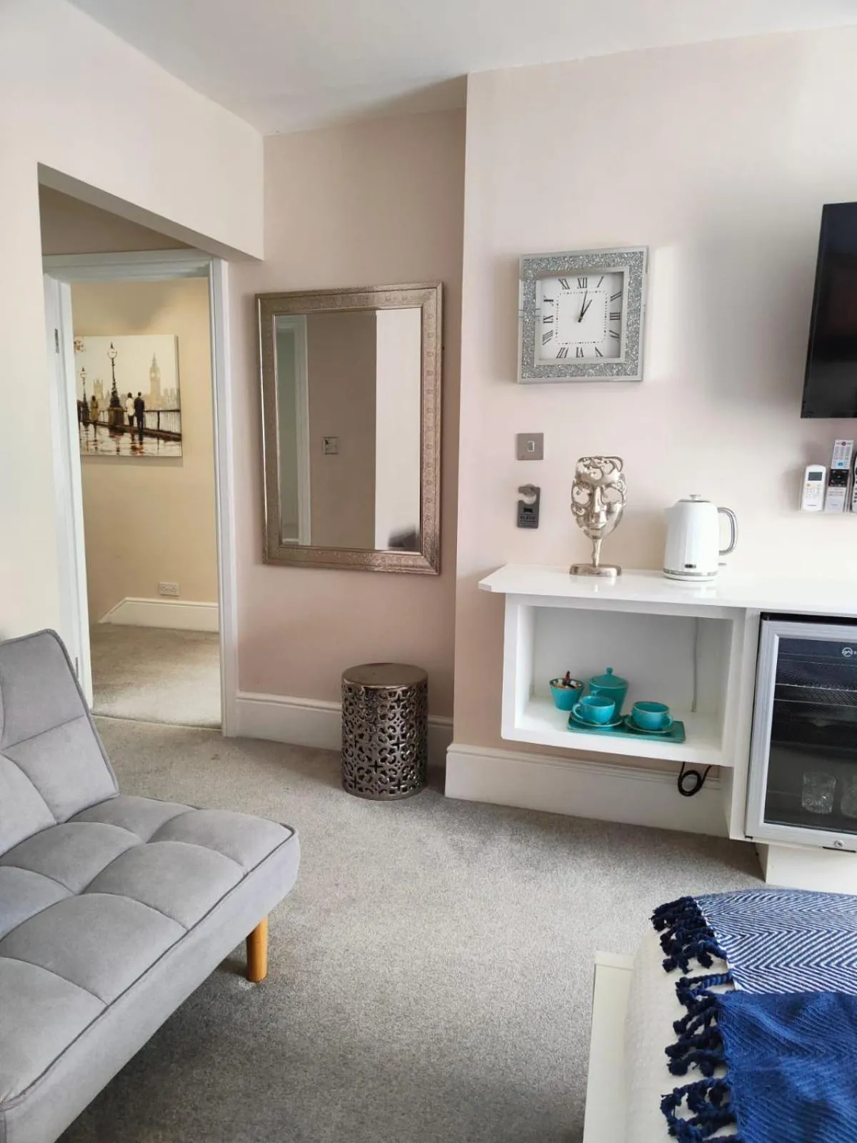 Seating area in St Johns Boutique Hotel