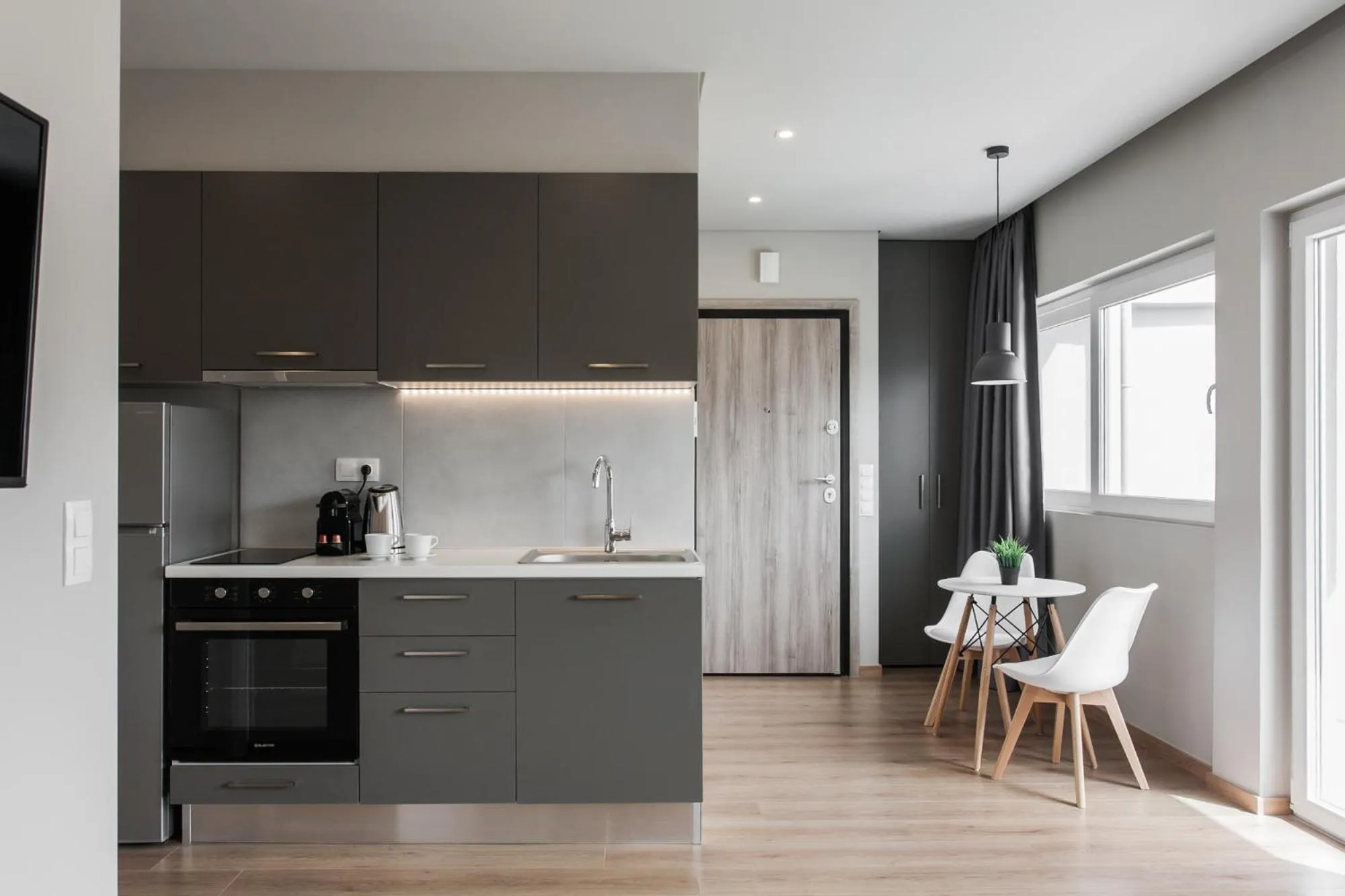 Kitchen or kitchenette in WYZ Attiki Aparthotel