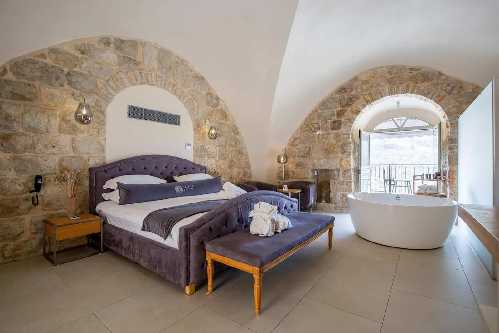 Photo of the whole room, Bed in Lifta Boutique Hotel & Spa