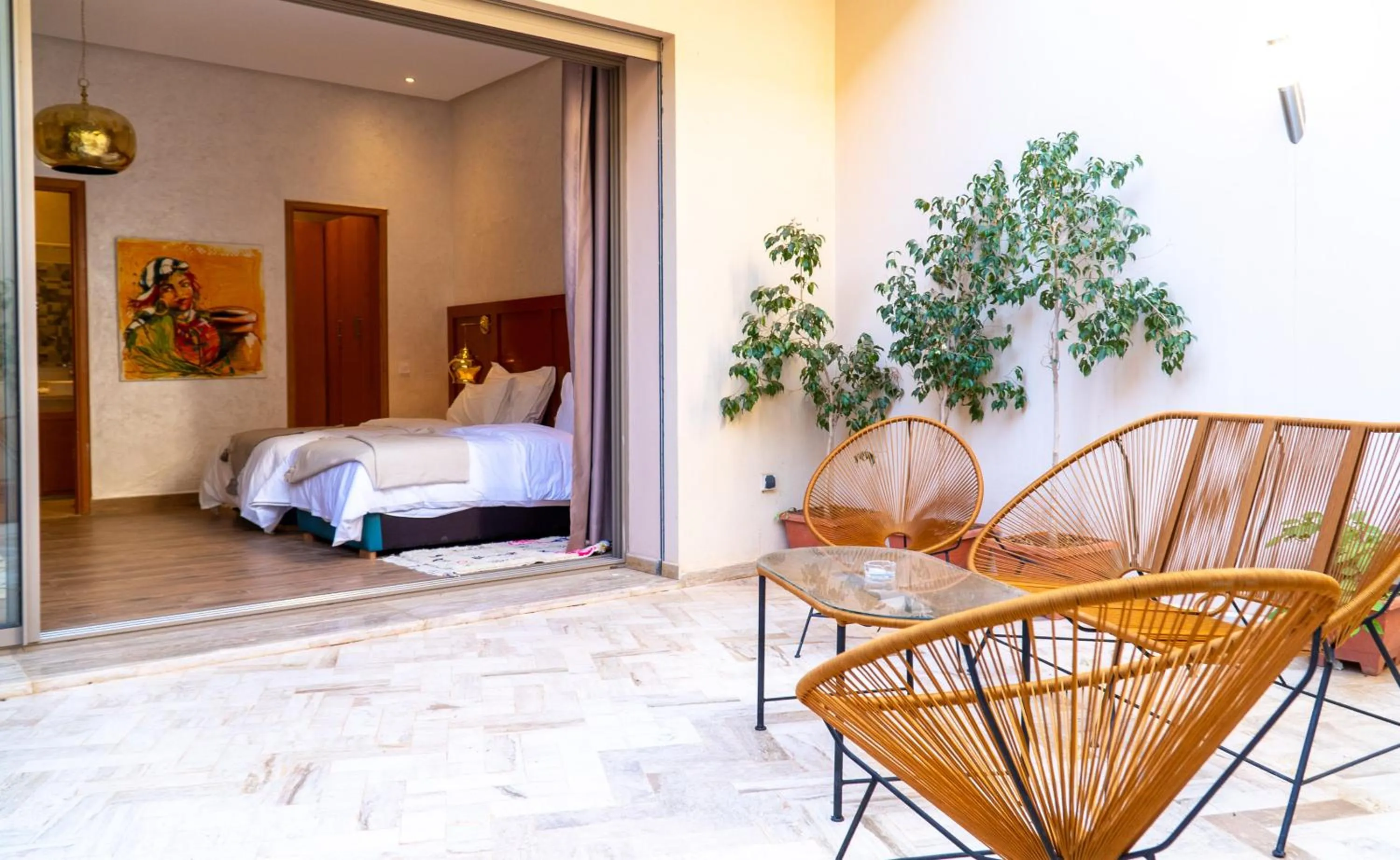 View (from property/room), Bed in Riad villa saphir & SPA