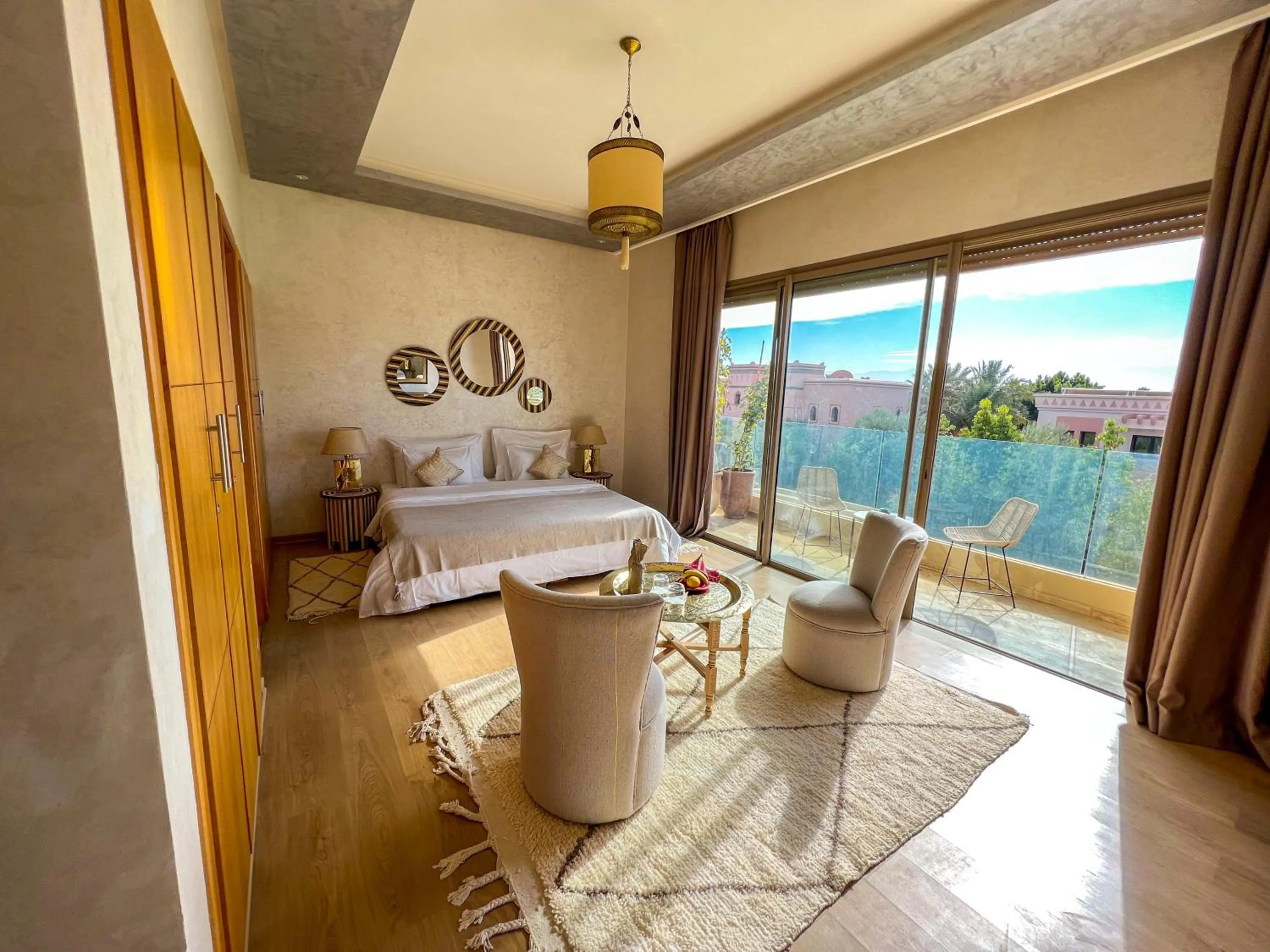 View (from property/room), Bed in Riad villa saphir & SPA