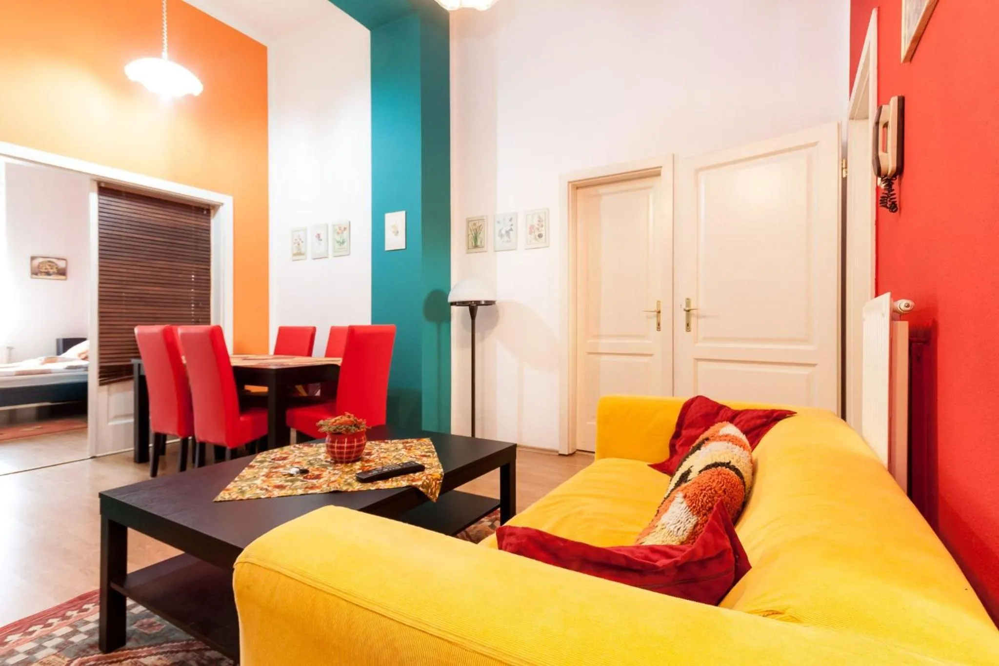 Living room in Vibrant 3 Bedroom Apartment In The Pulsing Heart Of Budapest