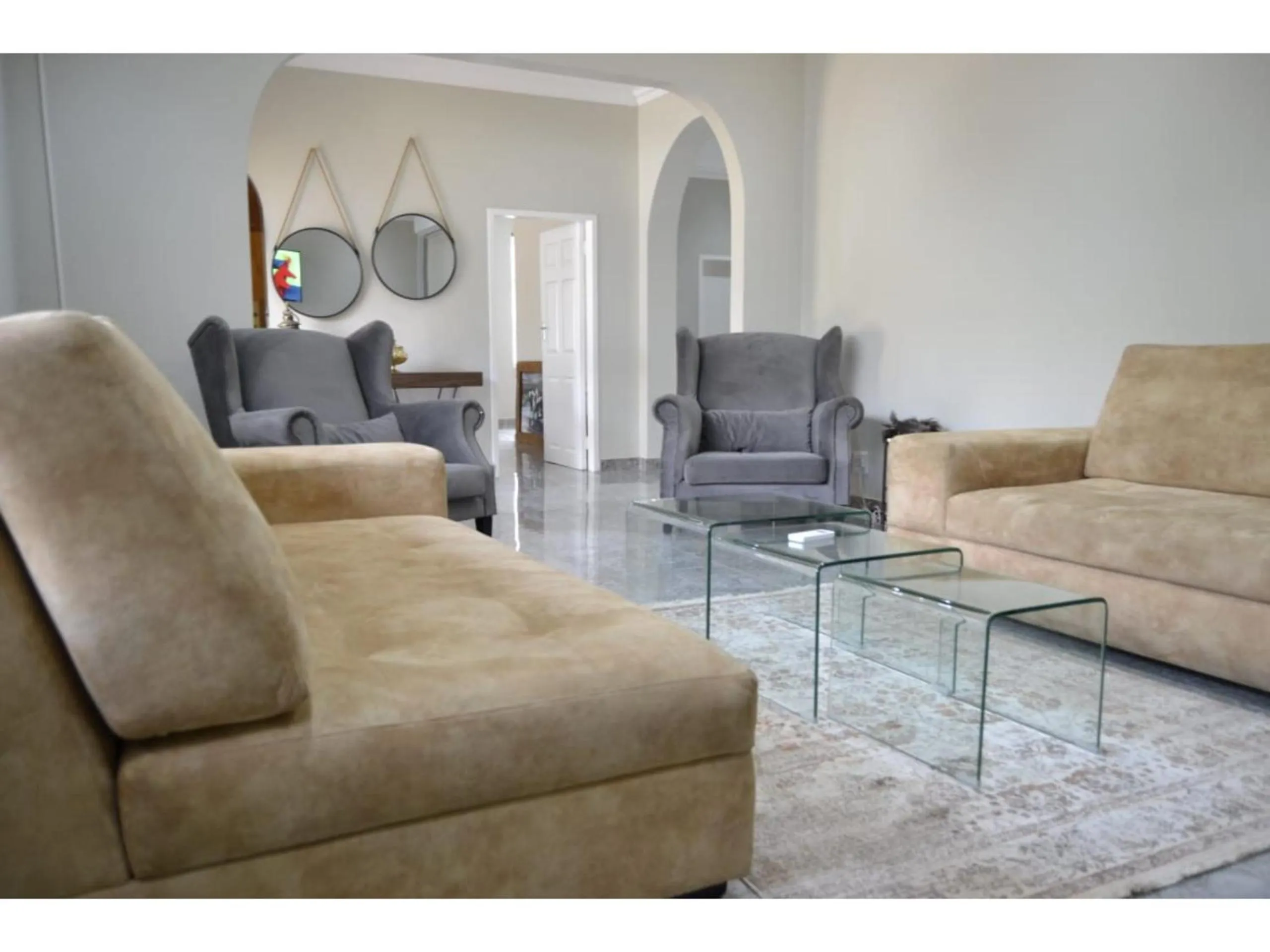 Seating area in Furaha Guest Lodge