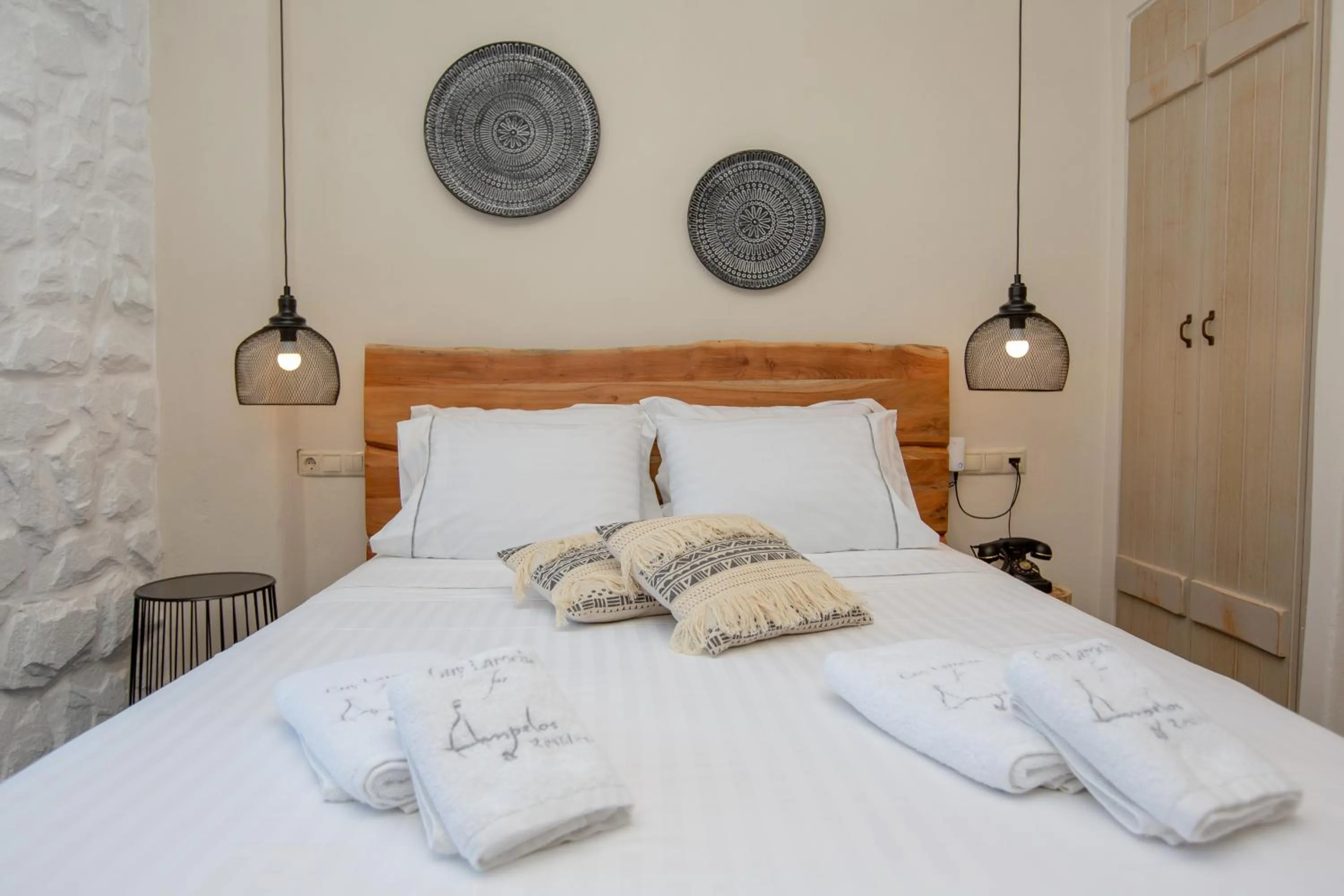 Bed in Ampelos Residence Naxos