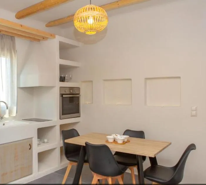 Kitchen or kitchenette in Ampelos Residence Naxos