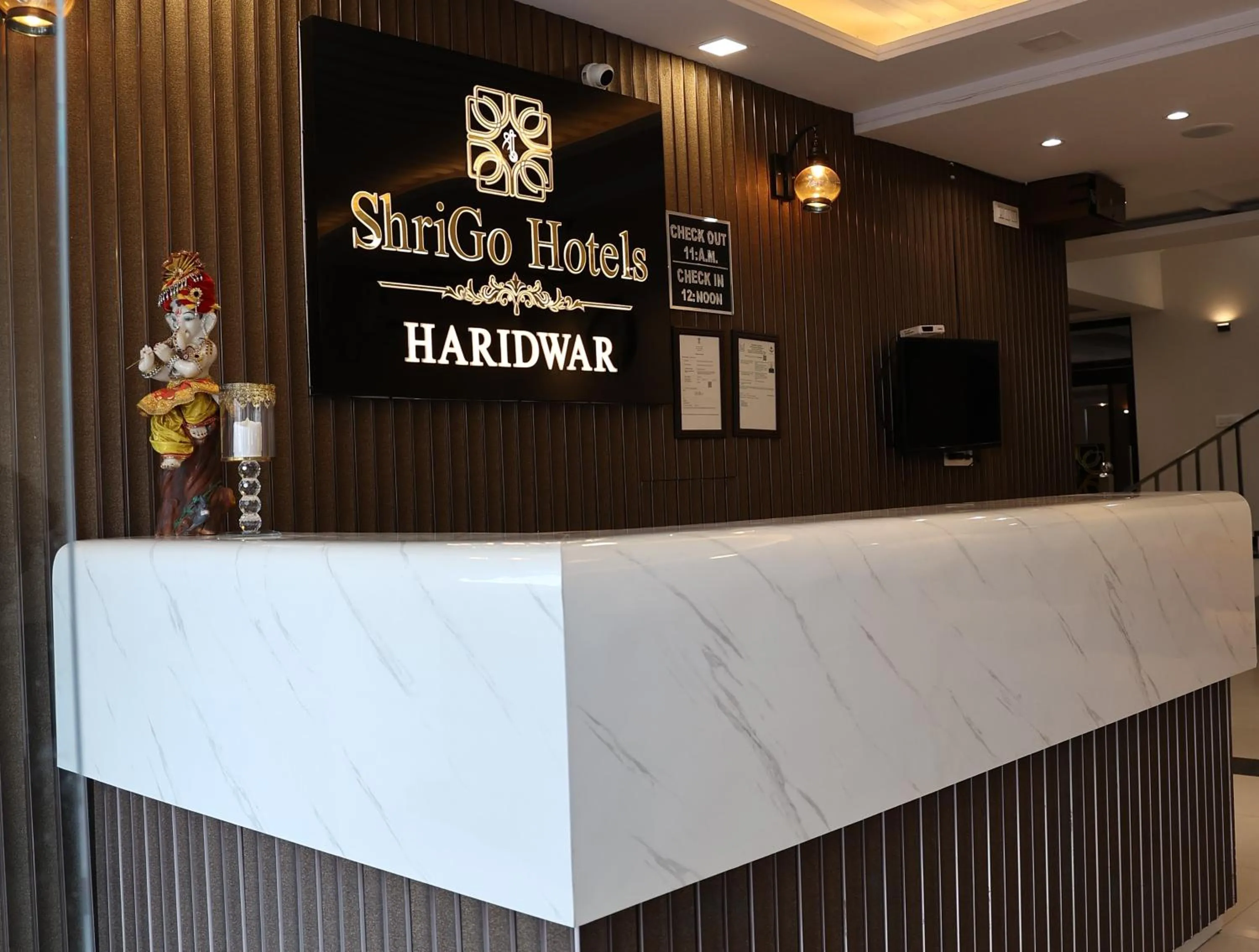 Lobby or reception in ShriGo Hotel Haridwar