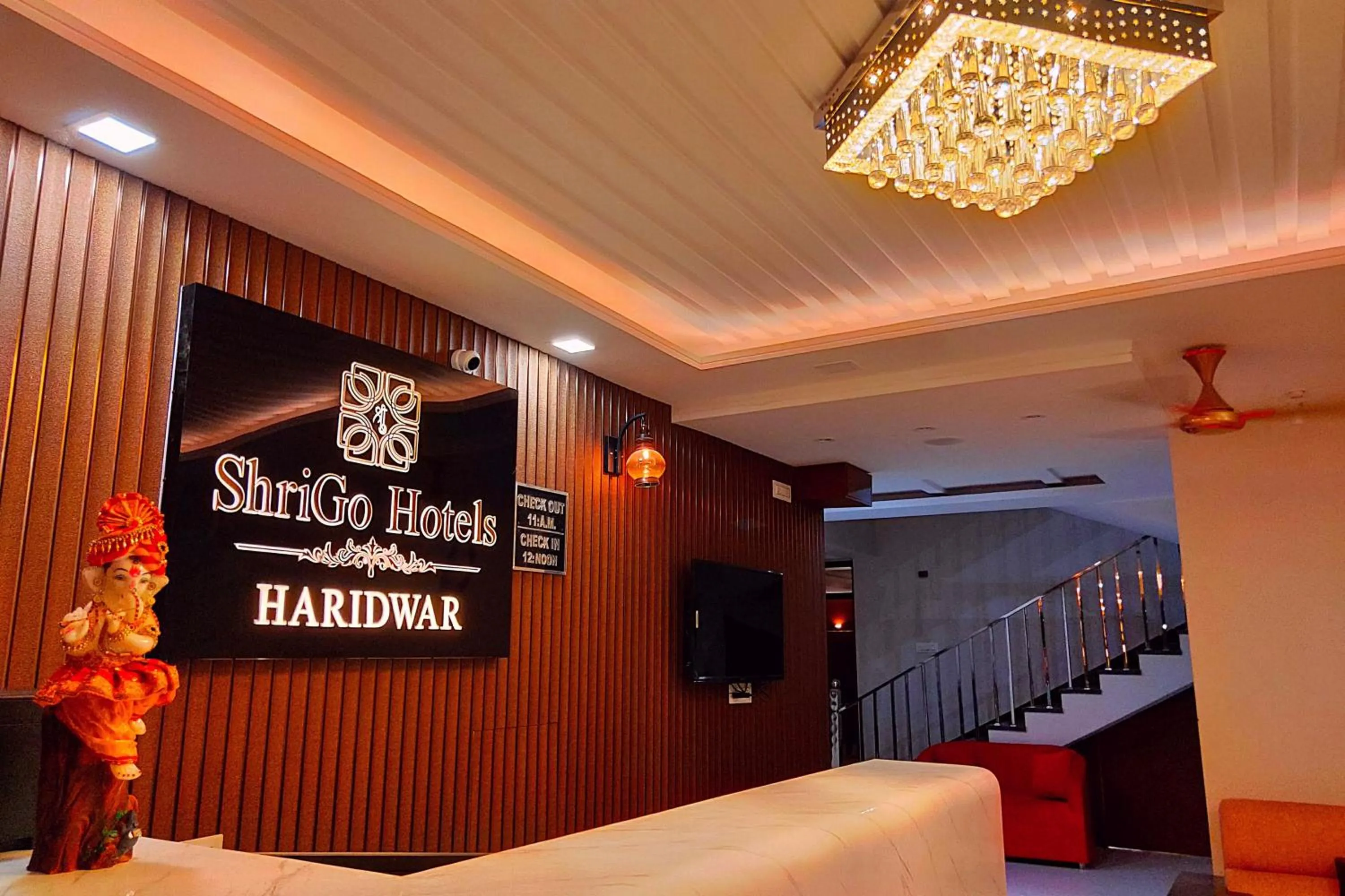 Lobby or reception in ShriGo Hotel Haridwar