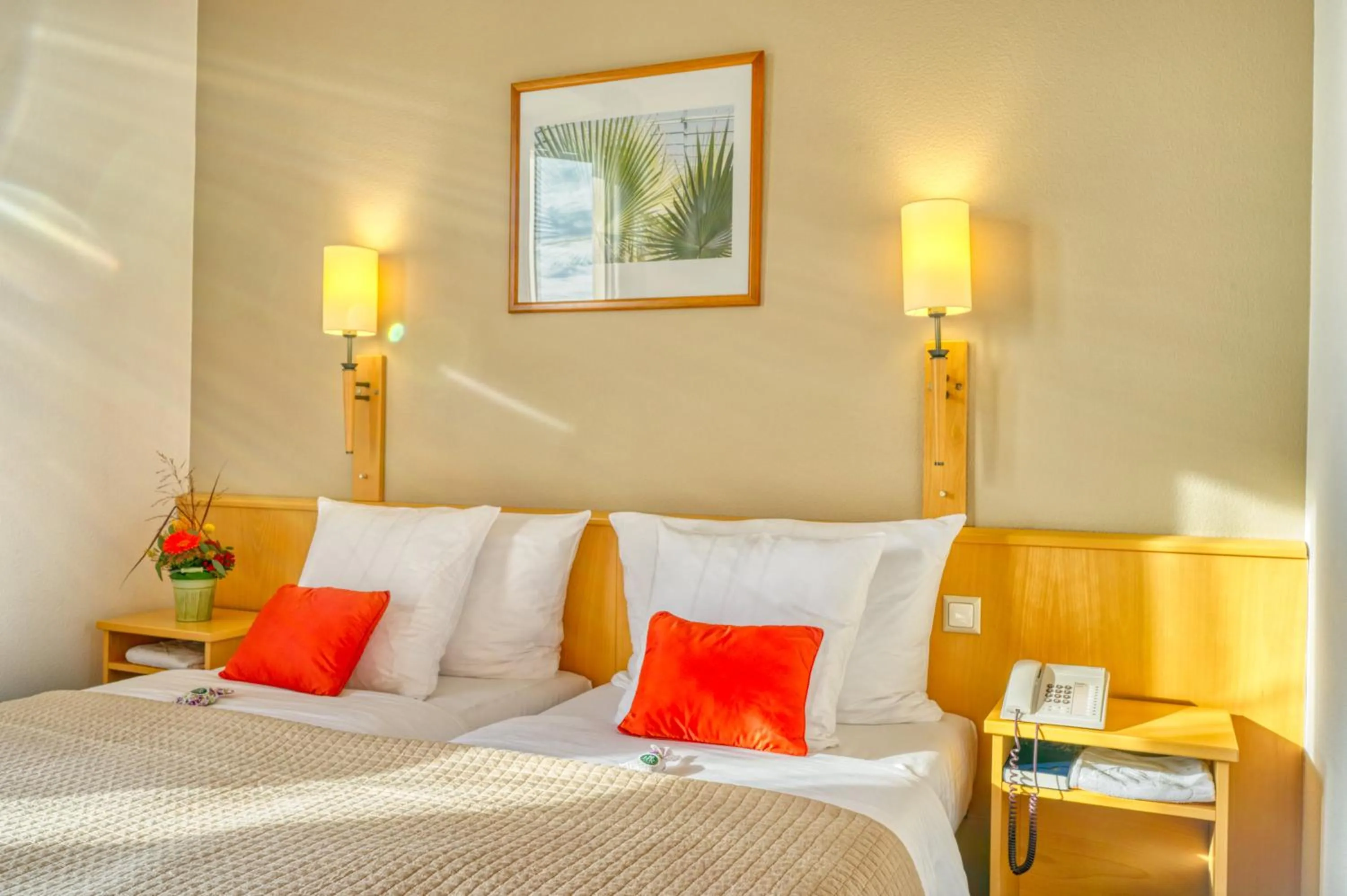 Bed in Hôtel Bon Rivage