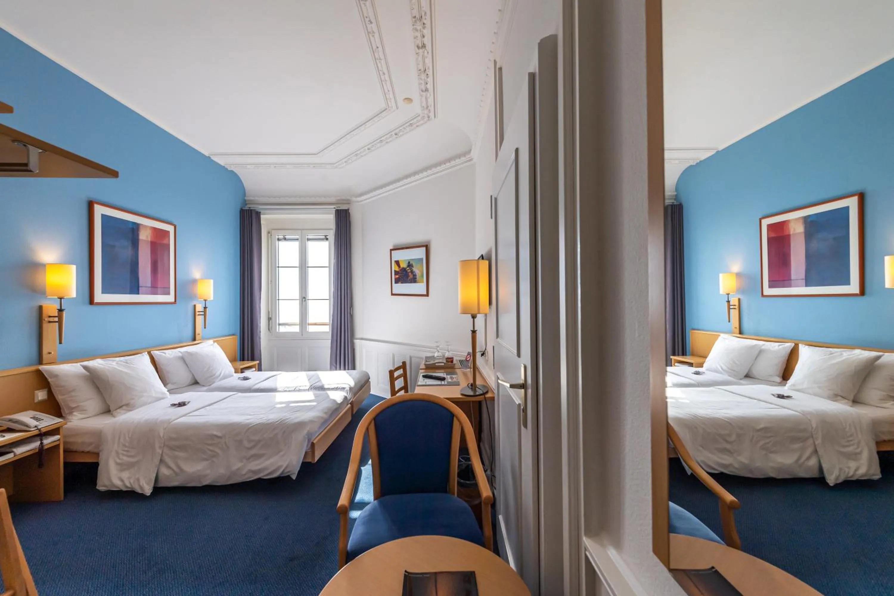 Bed in Hôtel Bon Rivage