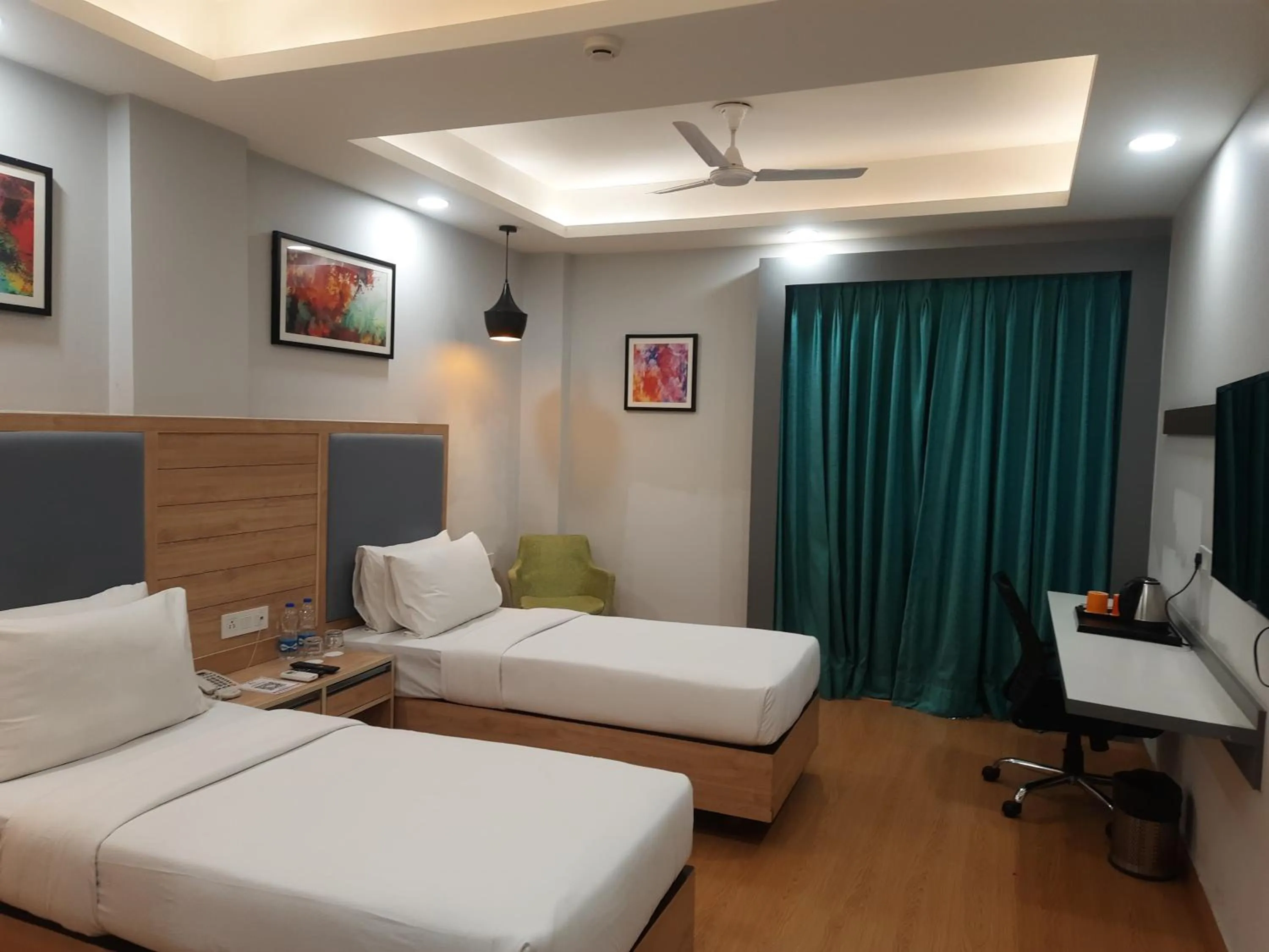 Bedroom, Bed in Inde Hotel Golf Course Extension, Gurgaon
