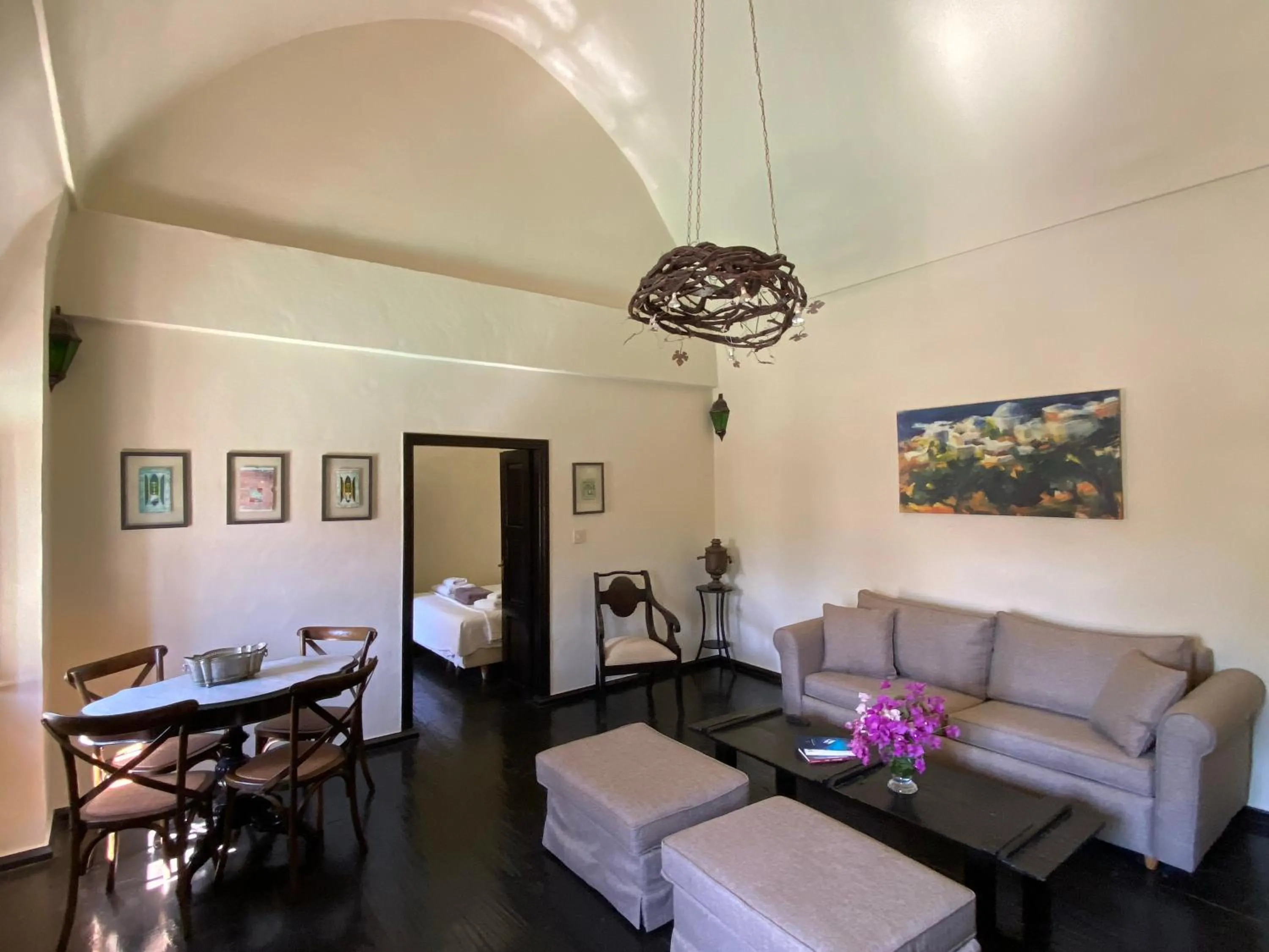Dining area in Santorini Heritage Villas