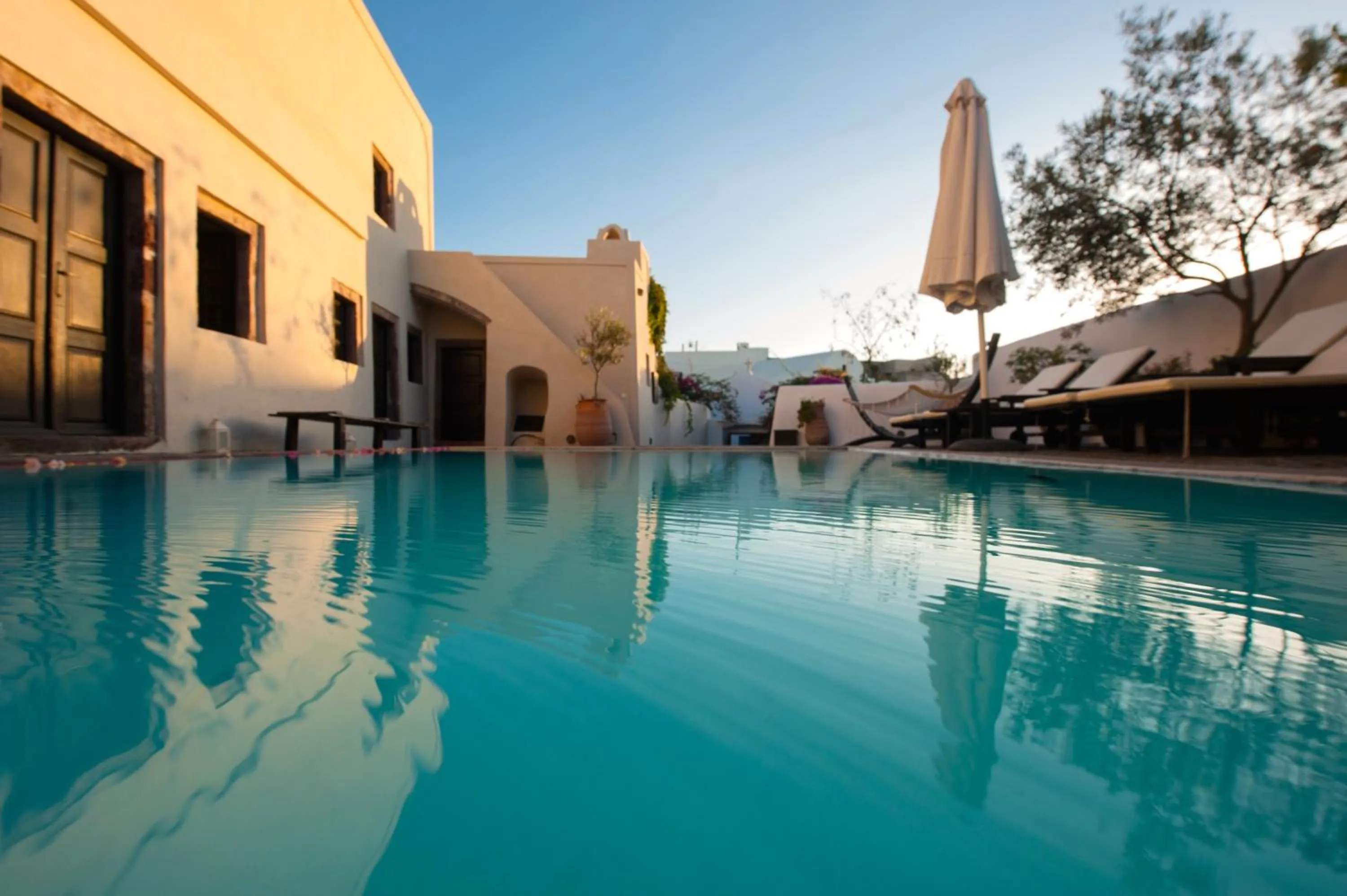Pool view in Santorini Heritage Villas