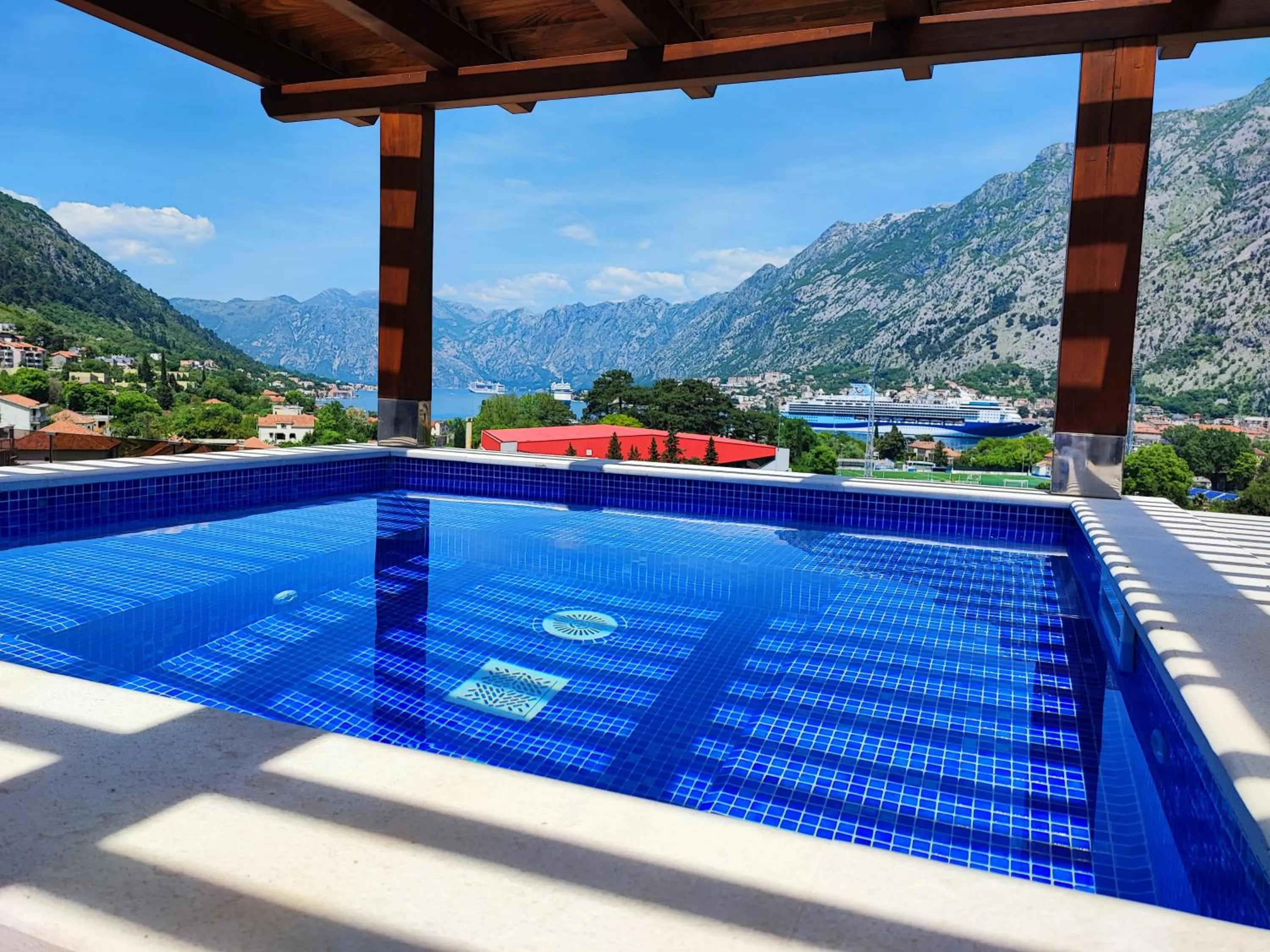 Pool view in Villa Vista Real