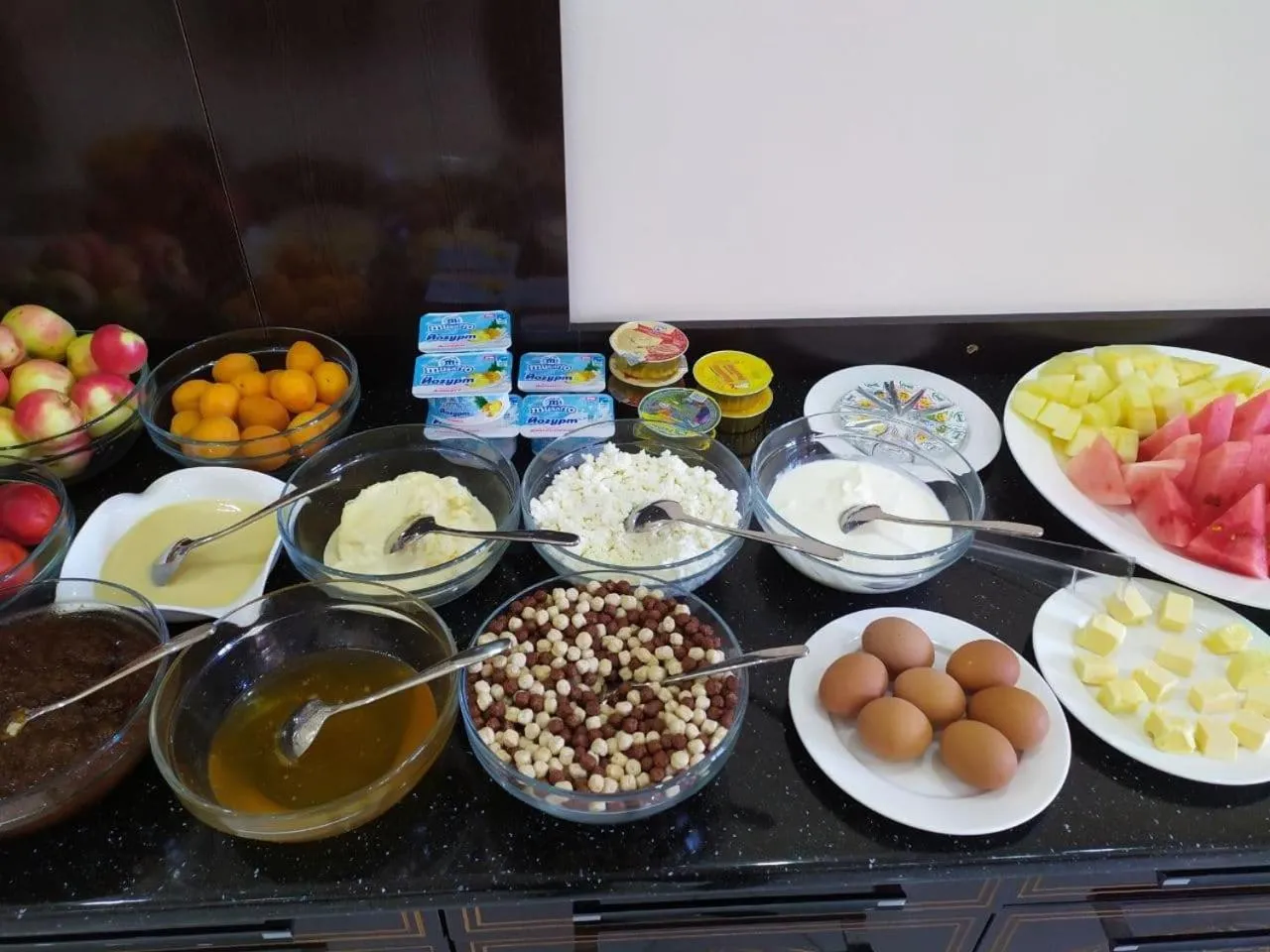 Breakfast in Crystal Hotel Bukhara