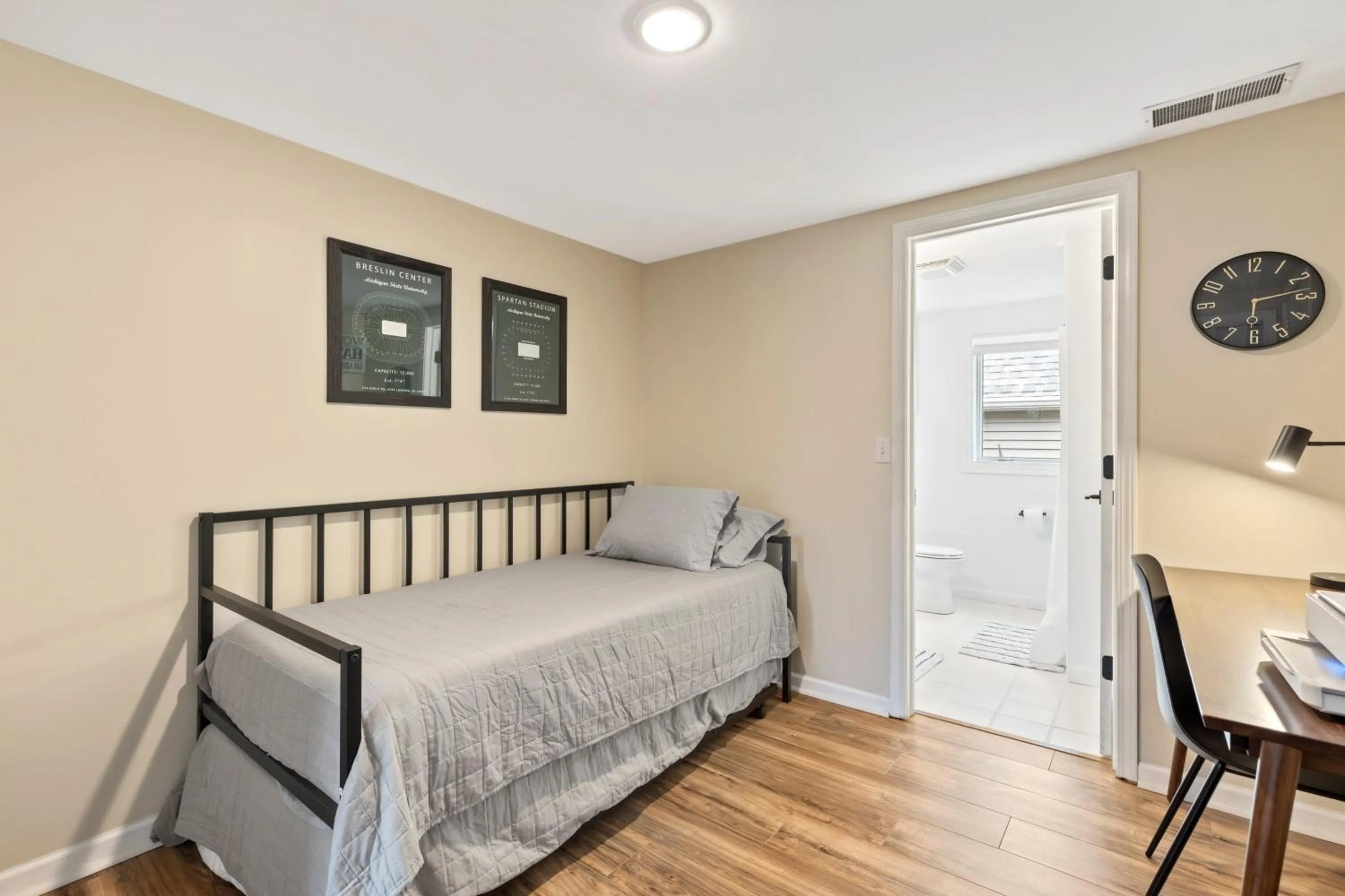 Bedroom, Bed in Perfect Location Walk to MSU Campus High End Mattresses Fast Wi-Fi