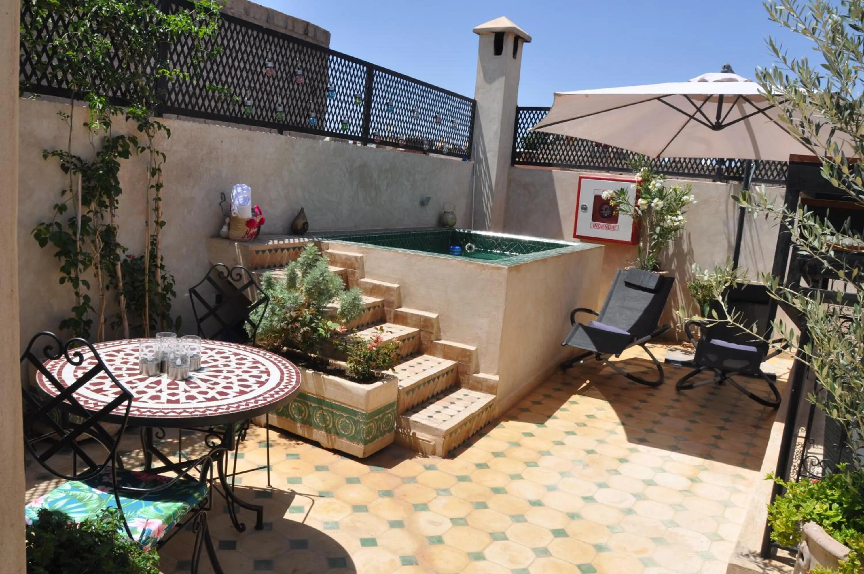 Balcony/Terrace in Riad Magnolia&SPA