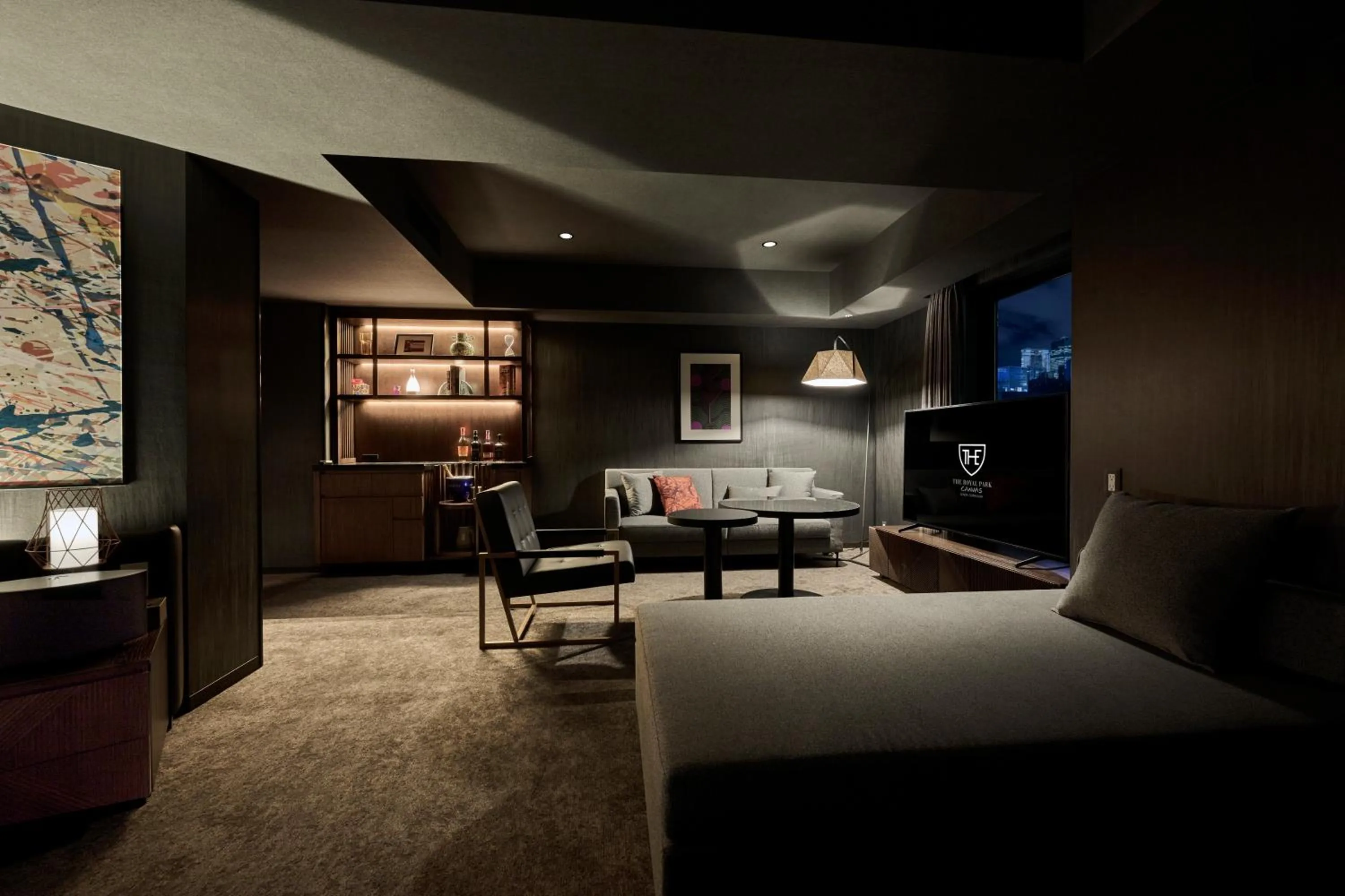 Living room, Bed in The Royal Park Canvas Ginza Corridor