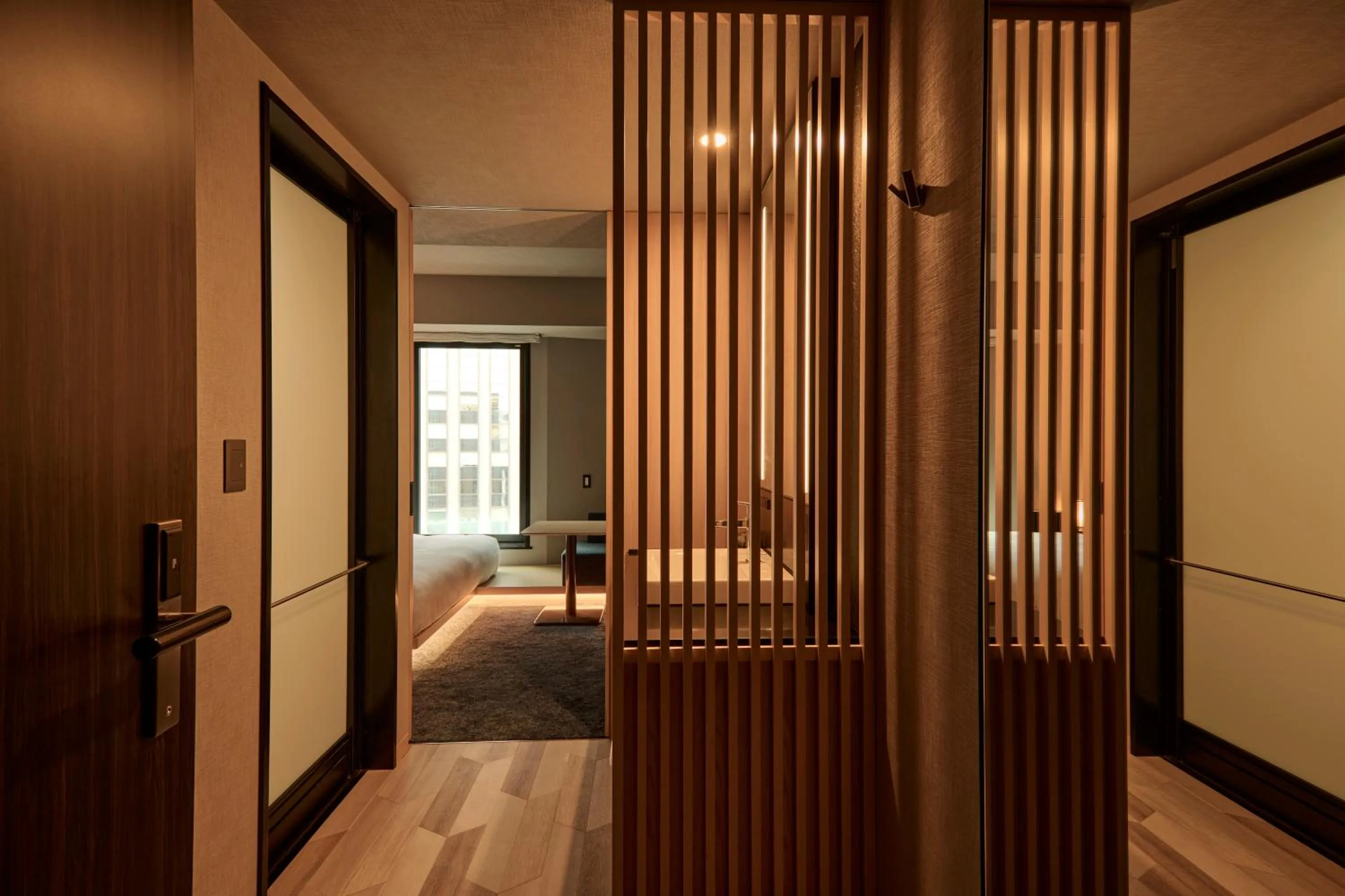 Photo of the whole room, Bed in The Royal Park Canvas Ginza Corridor