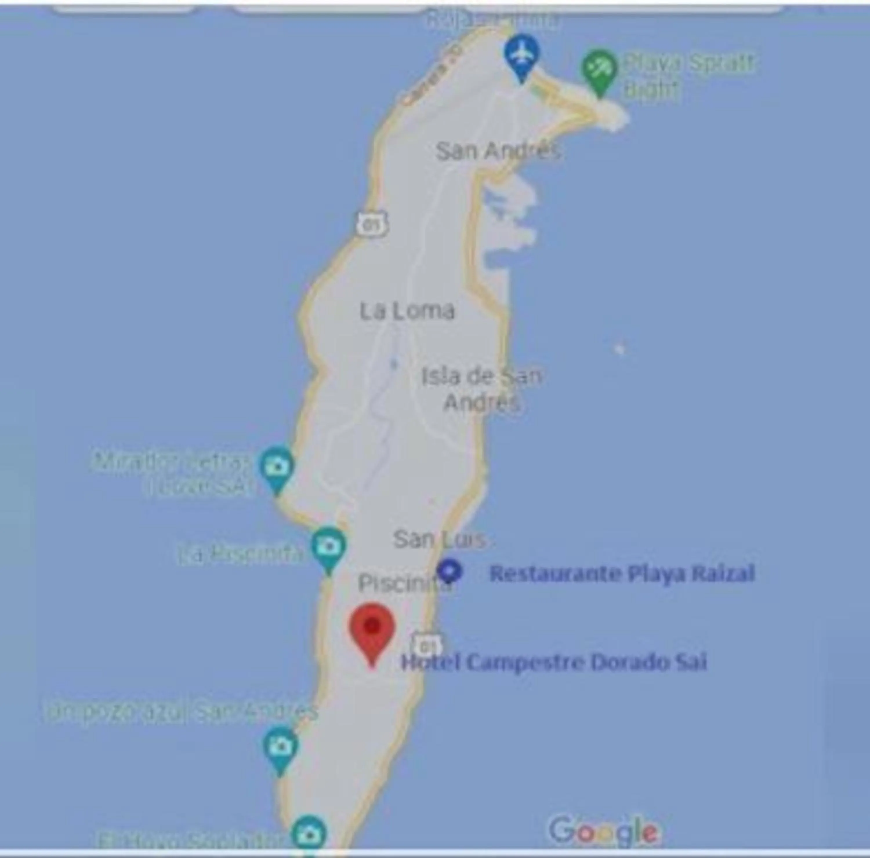 Location in Hotel Campestre Dorado SAI