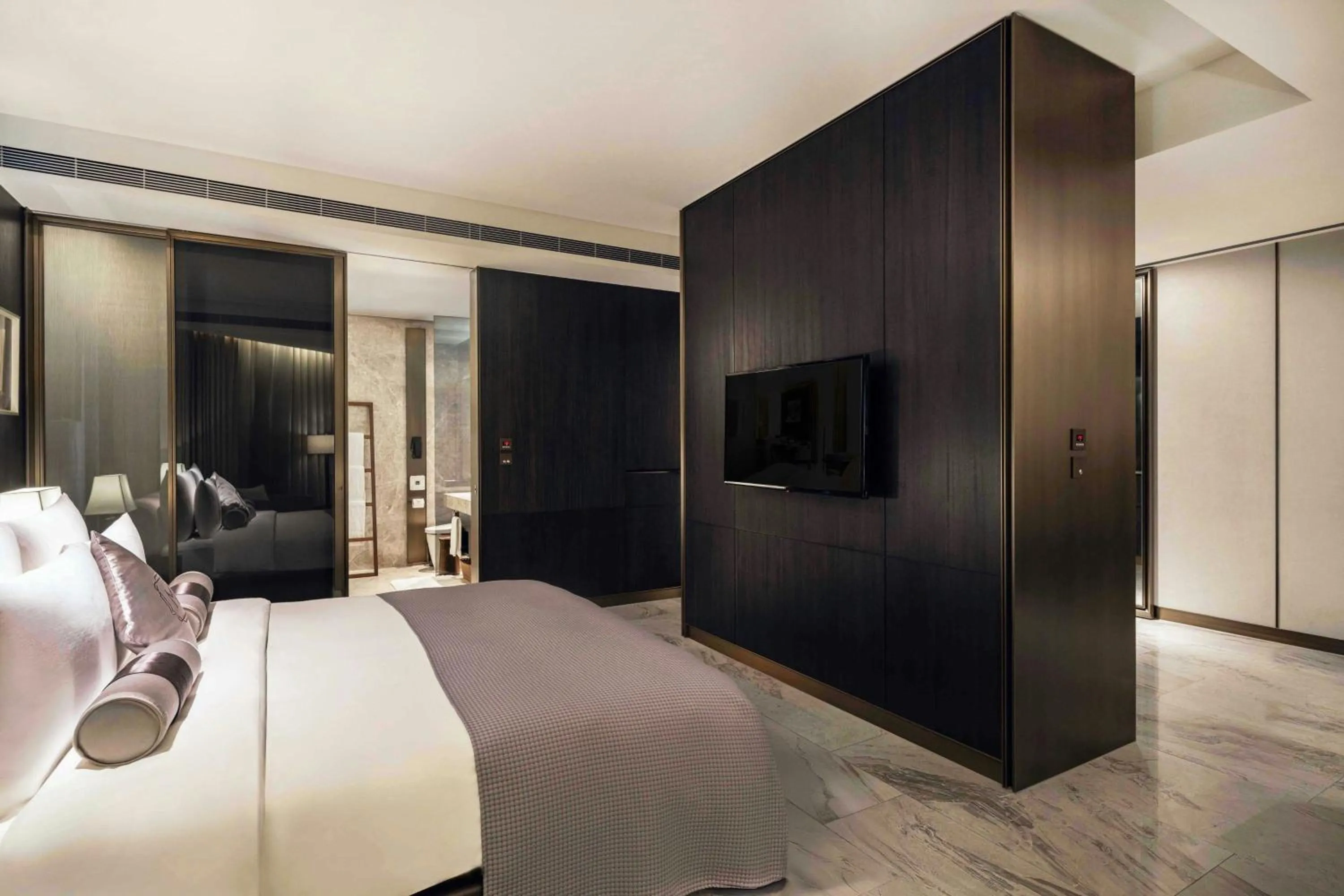 Bedroom, Bed in Madison Taipei, a Tribute Portfolio Hotel