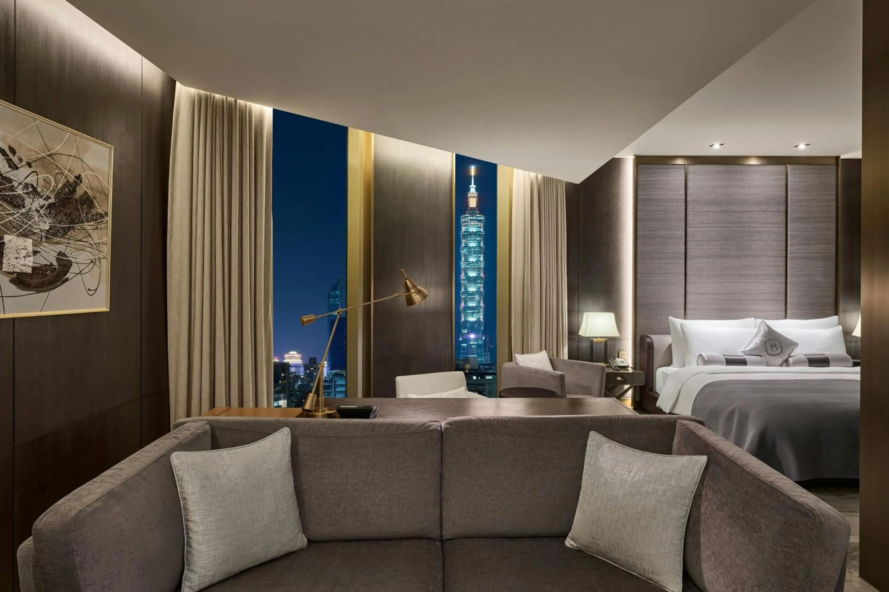 Bedroom, Bed in Madison Taipei, a Tribute Portfolio Hotel