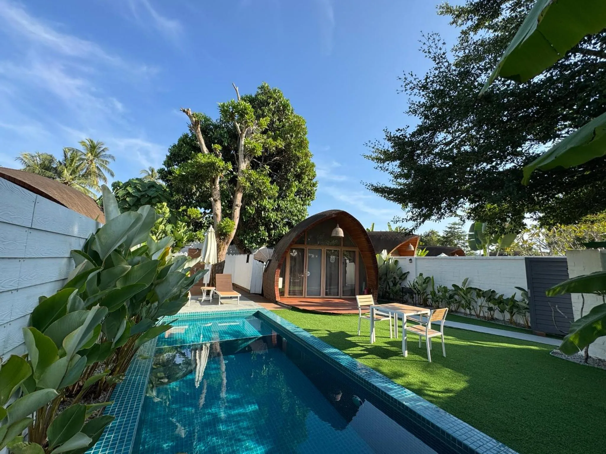 Pool view in Found Mansion