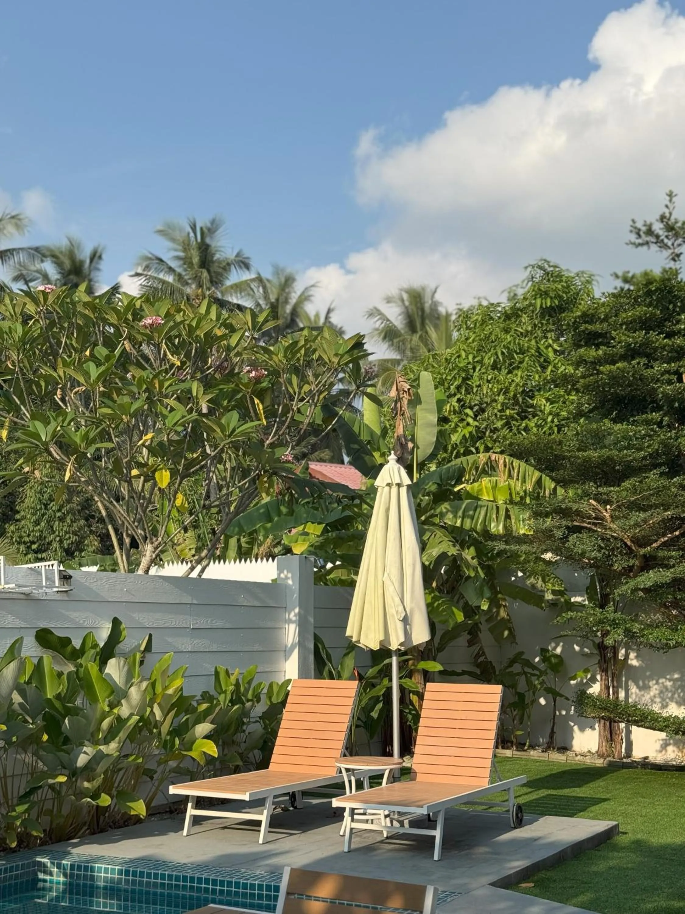 Pool view in Found Mansion
